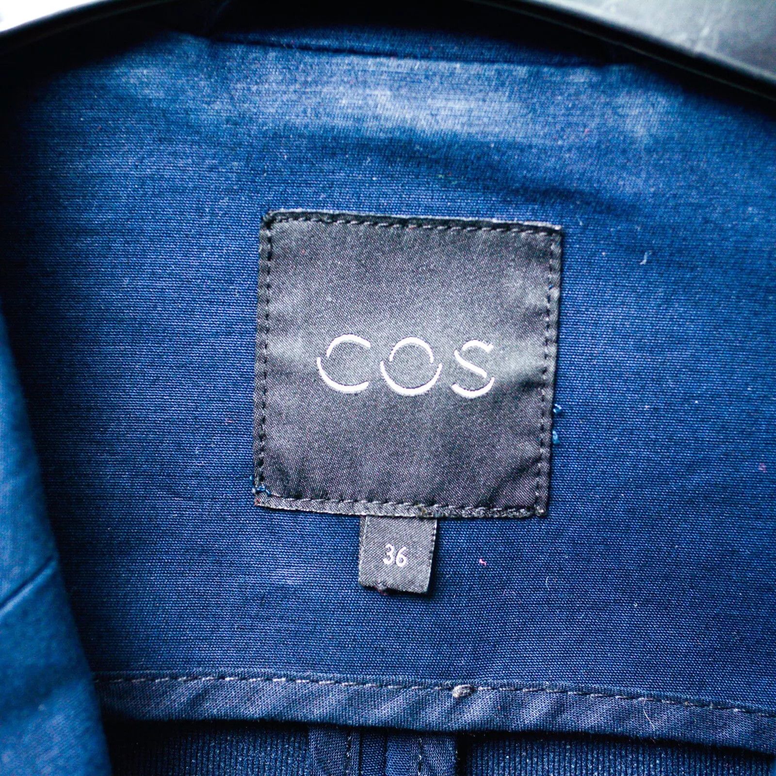 Cos Womens S Jacket Coat EU 36 Overcoat Zip Cotton Long Coat Size S / US 4 / IT 40 - 3 Thumbnail