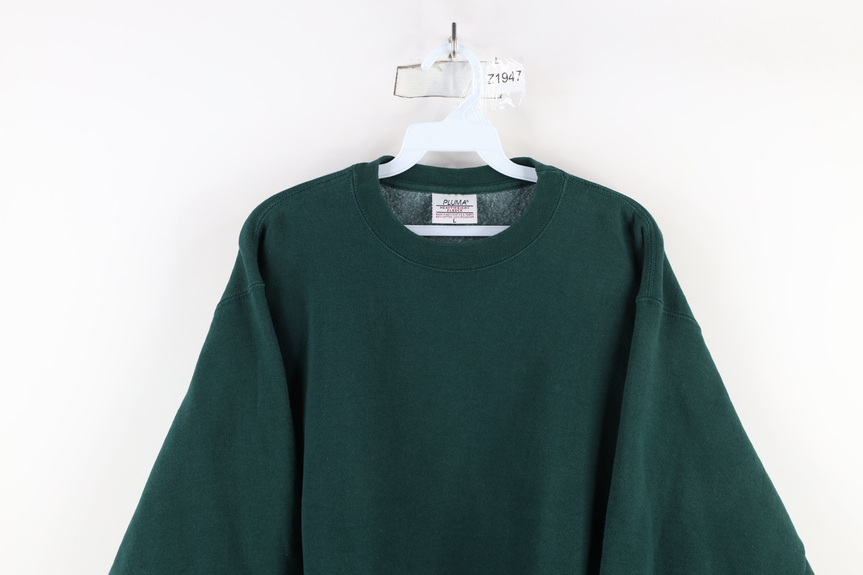 Vintage Vintage 90s Streetwear Heavyweight Sweatshirt Hunter Green Size US L / EU 52-54 / 3 - 2 Thumbnail