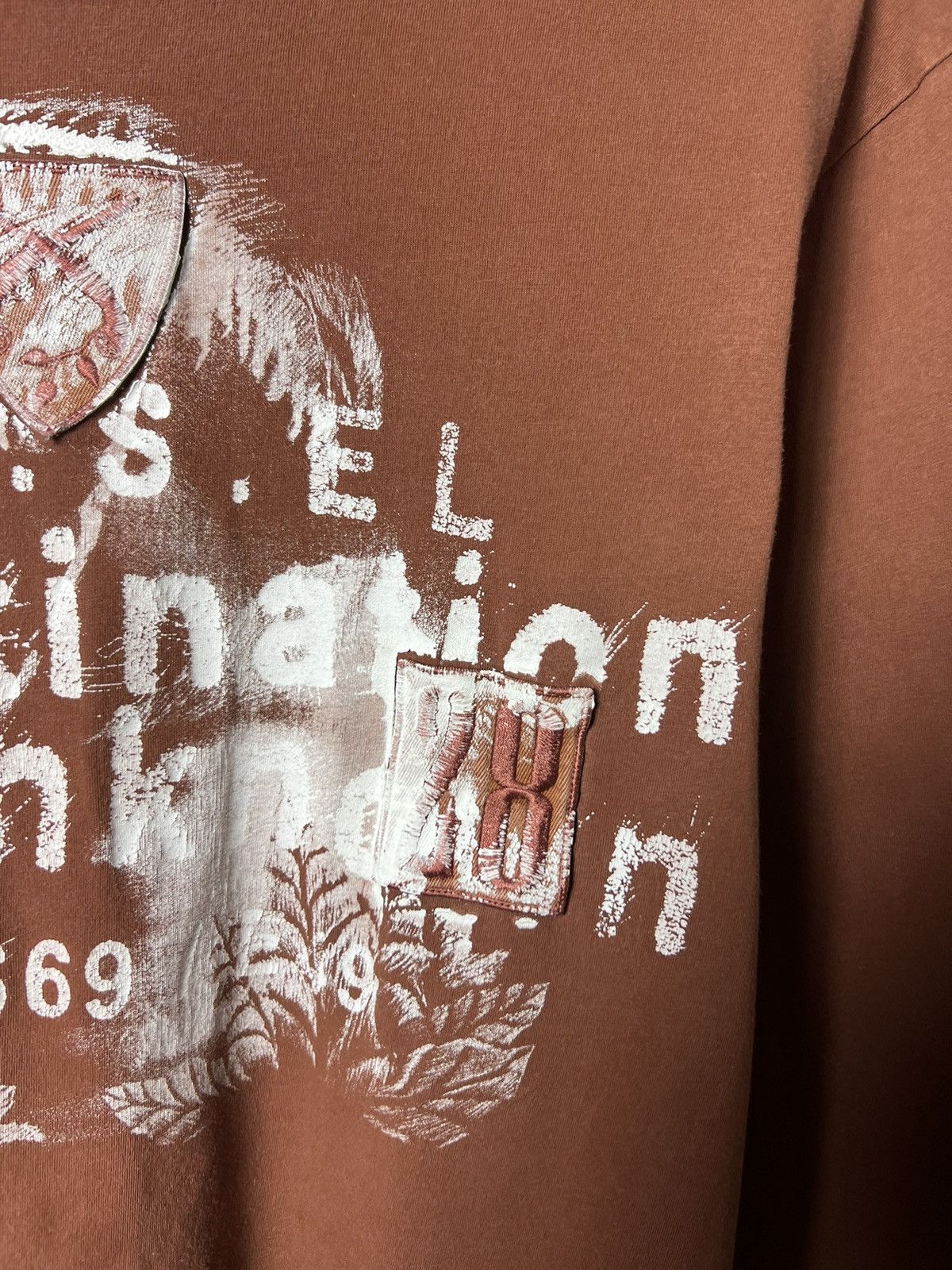 Diesel × Vintage Y2K Diesel Destination Unknown Graphic Big Logo Long Sleeve Size US XL / EU 56 / 4 - 5 Thumbnail