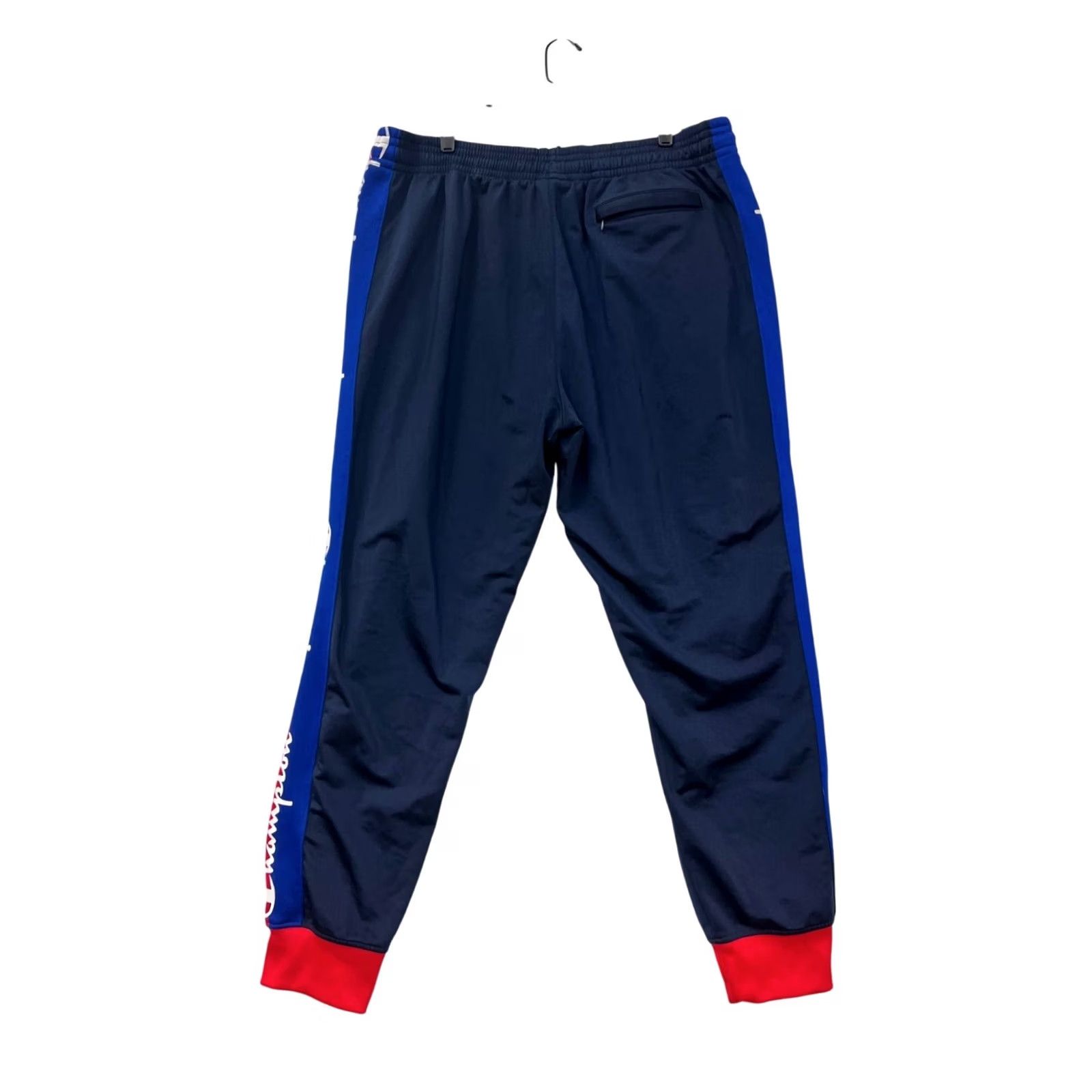 Champion Champion Track Pants Men 3XL Navy Side Logo Taping Activewear Polyester Ribbed Cuffs Size US 39 - 2 Thumbnail