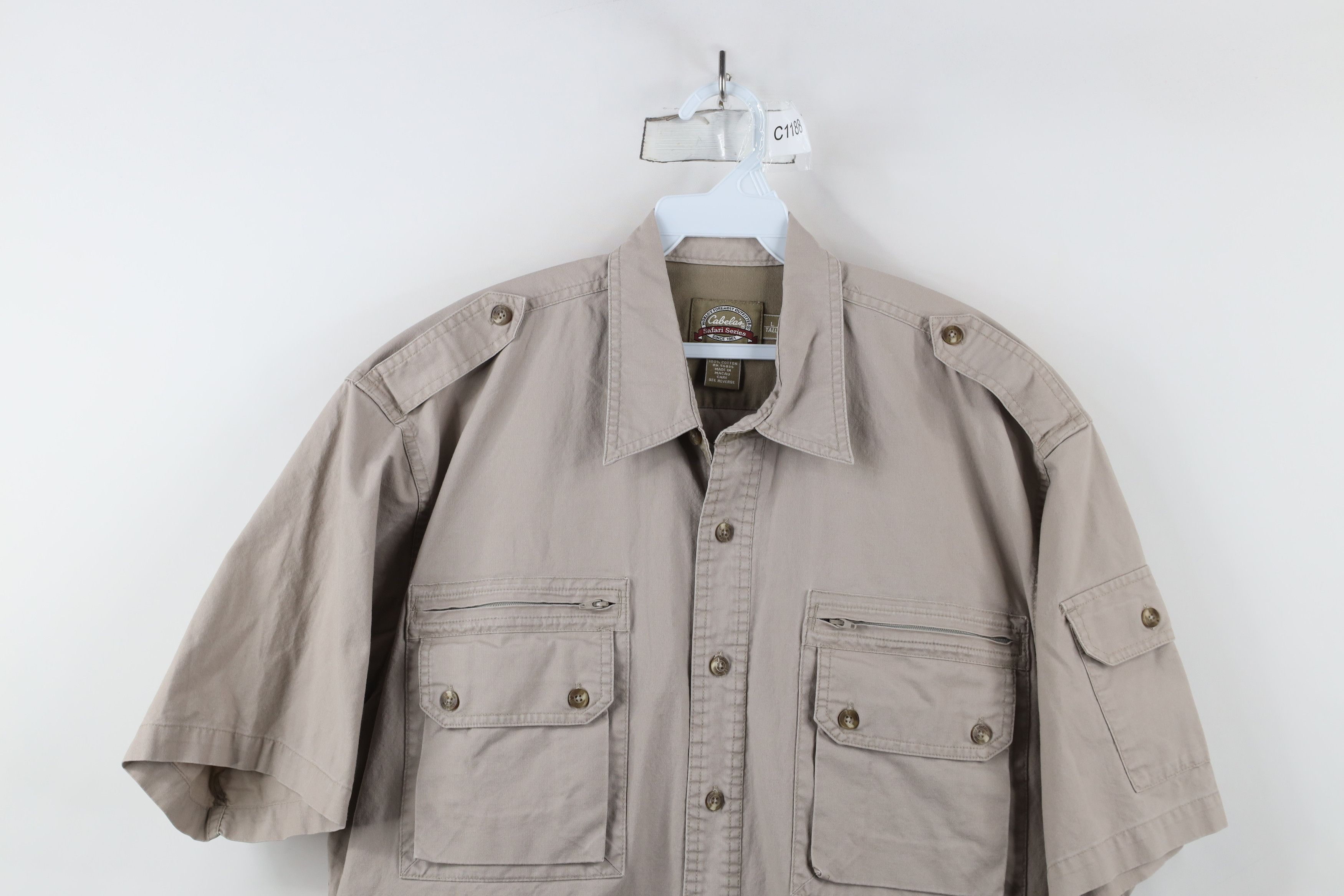 Cabelas × Vintage Vintage Cabelas Faded Safari Bush Short Sleeve Button Shirt Size US L / EU 52-54 / 3 - 2 Thumbnail