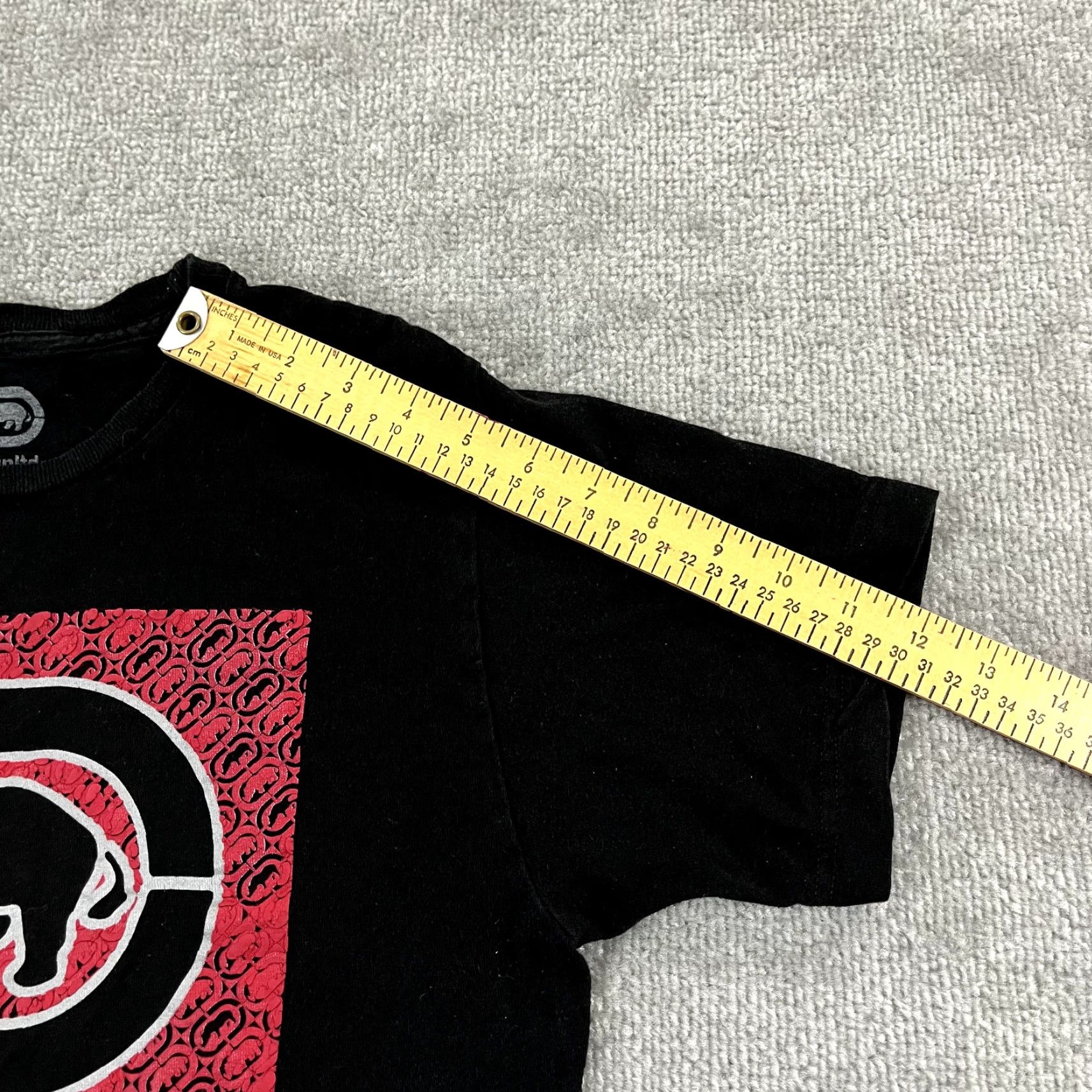 Ecko Unltd. ECKO UNLTD Shirt Mens Small/Medium Black Graphic Skate Streetwear Marc Y2K T-Shirt Crew Neck Short Sleeve Logo Regular Men Size US M / EU 48-50 / 2 - 6 Thumbnail