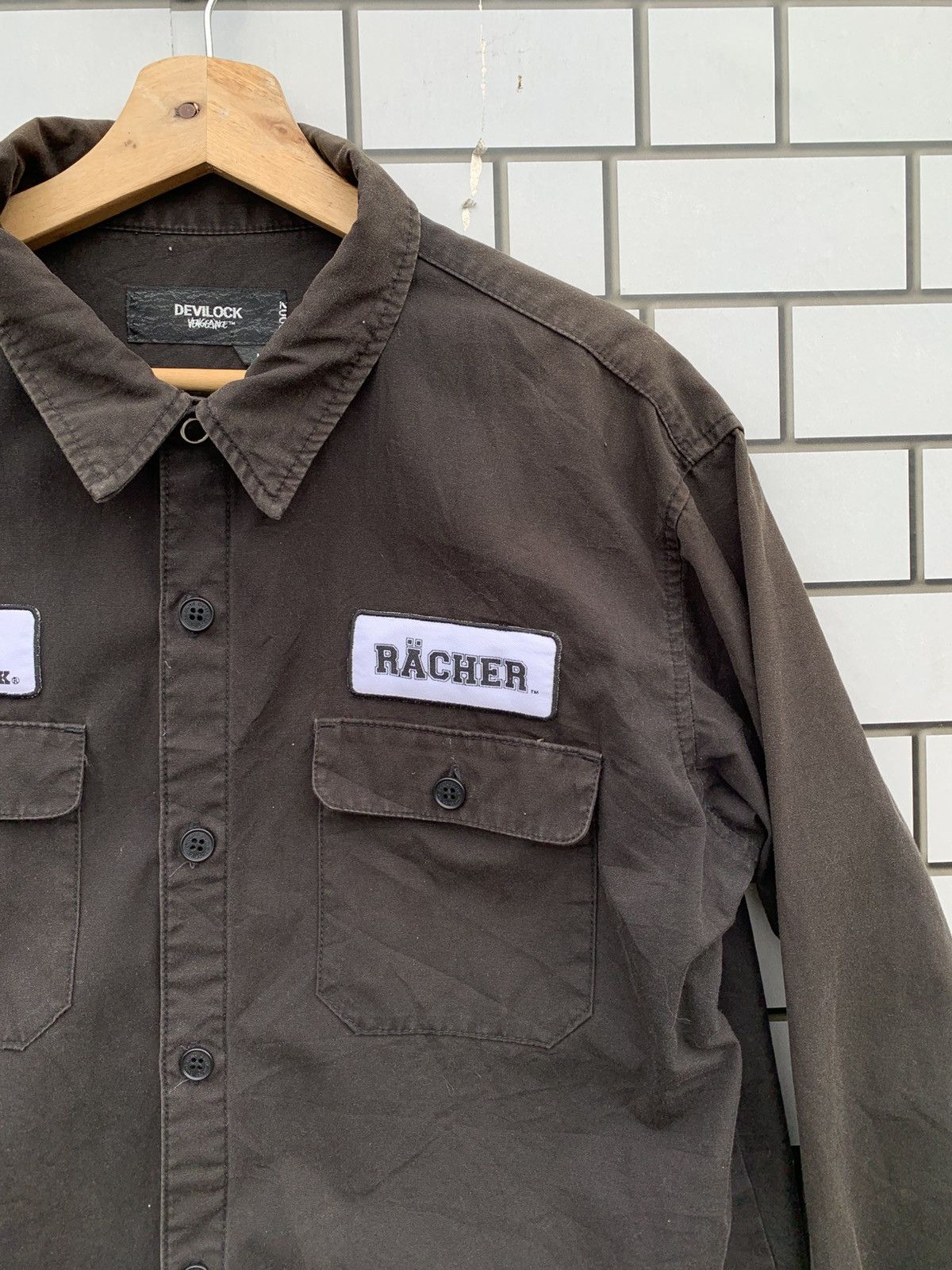 Devilock Vintage Devilock Venggance Sun Faded Workwear Shirts Size US M / EU 48-50 / 2 - 6 Thumbnail