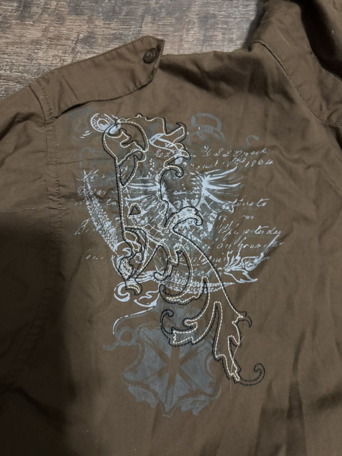 Vintage Armored Saint poem brown button up Size US L / EU 52-54 / 3 - 4 Thumbnail