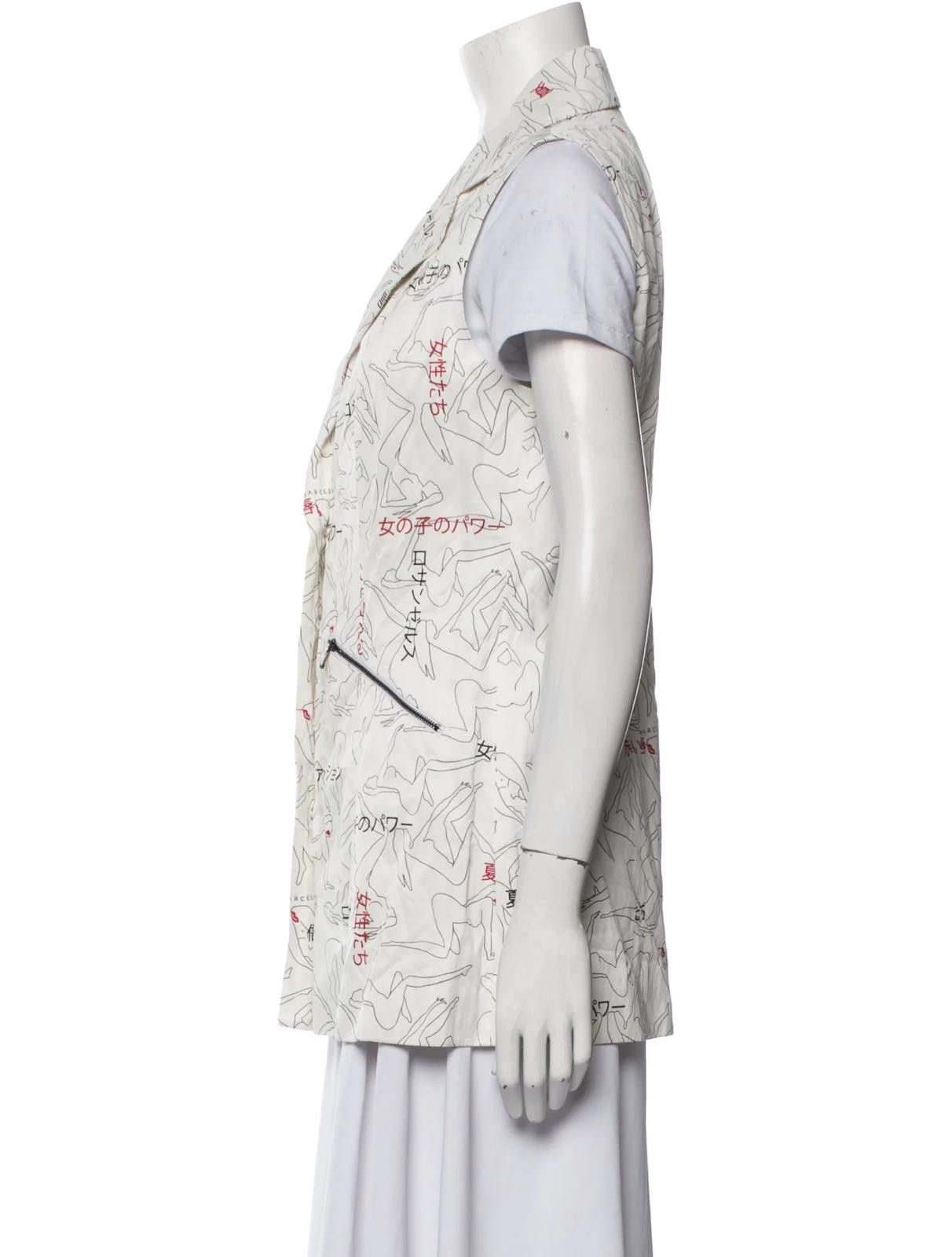 Other Marcell Von Berlin White Printed Vest Size: M | US 8 Size M / US 6-8 / IT 42-44 - 2 Thumbnail