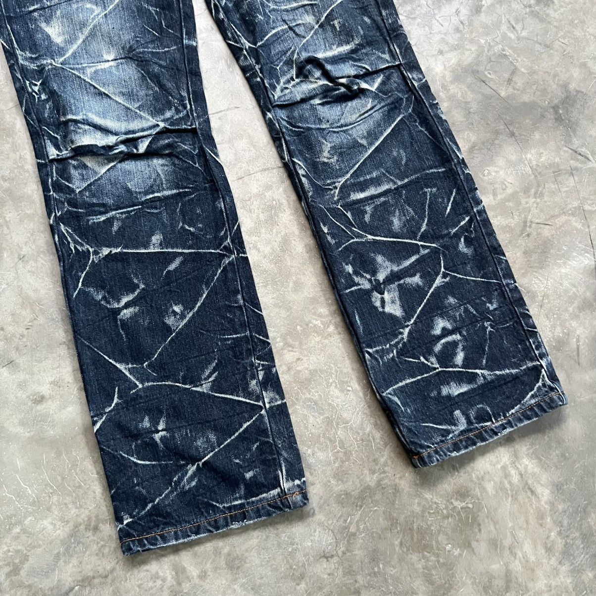 If Six Was Nine 2000s Exploison by Nylaus Double Waist Distressed Jeans Size US 30 / EU 46 - 6 Thumbnail