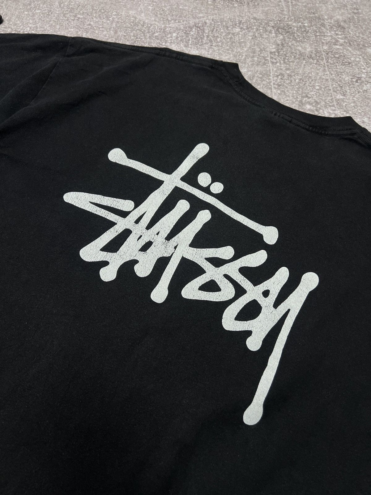 Stussy Stussy Stock Logo Big Print Tee Black Size XL Size US XL / EU 56 / 4 - 3 Thumbnail