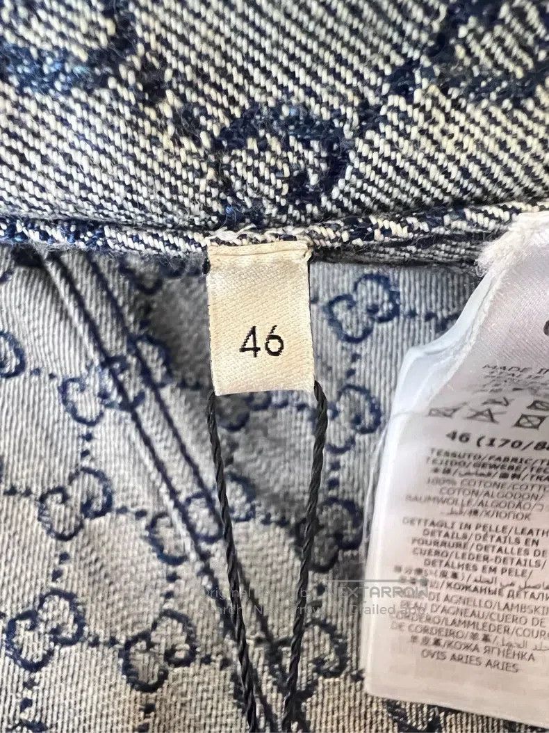 Gucci Gucci Blue full-print double G stitched denim jacket Size US S / EU 44-46 / 1 - 4 Thumbnail