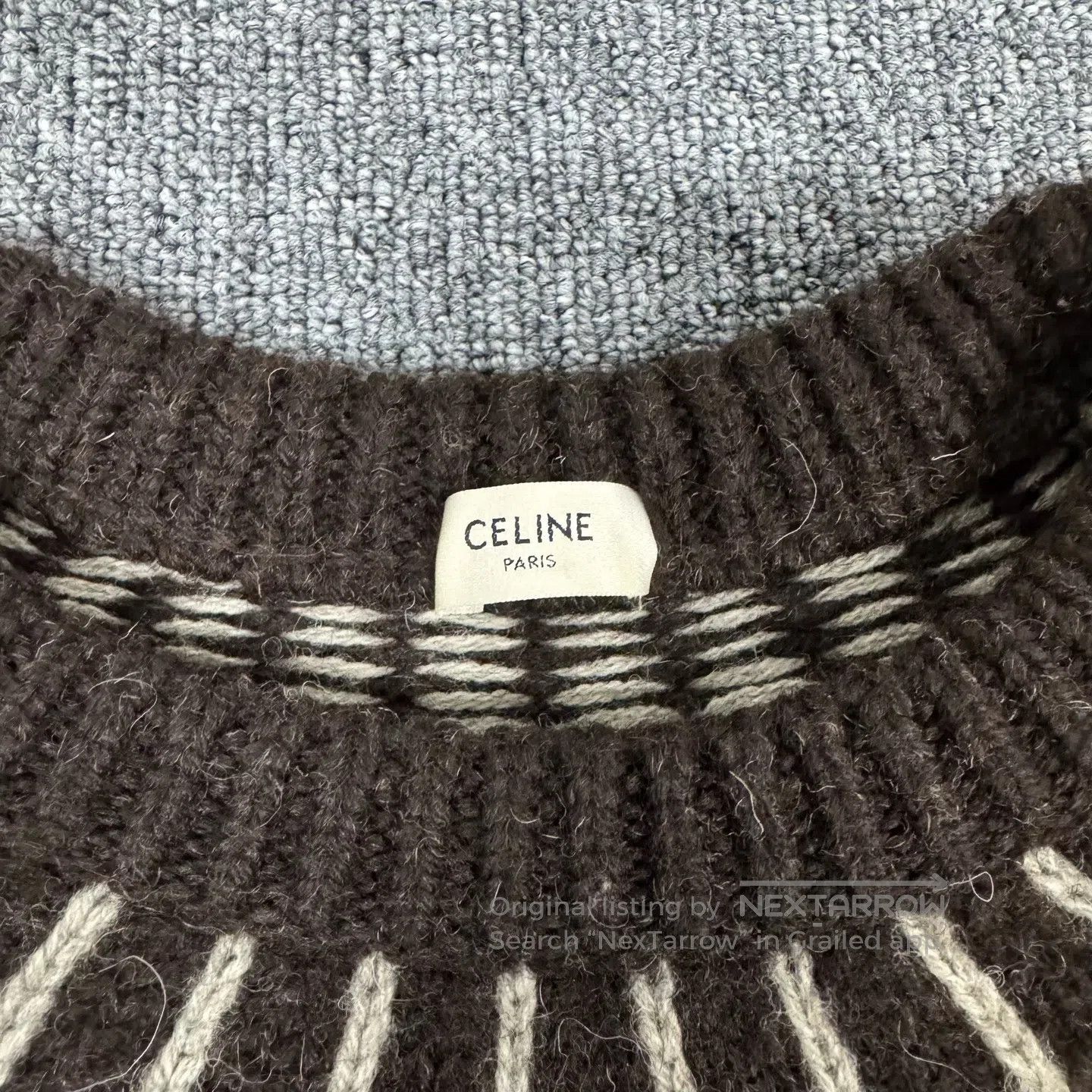 Celine CELINE Fair Island Triumphal Arch jacquard knit sweater| Size US XL / EU 56 / 4 - 5 Thumbnail