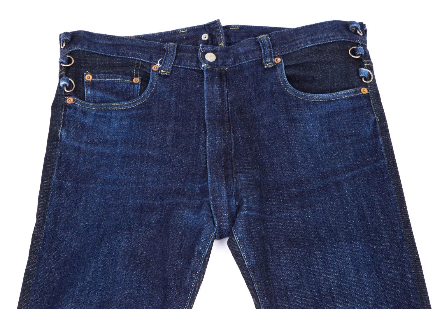 Ganryu Zippered Design Denim Pants in Indigo L Size US 38 / EU 54 - 2 Thumbnail