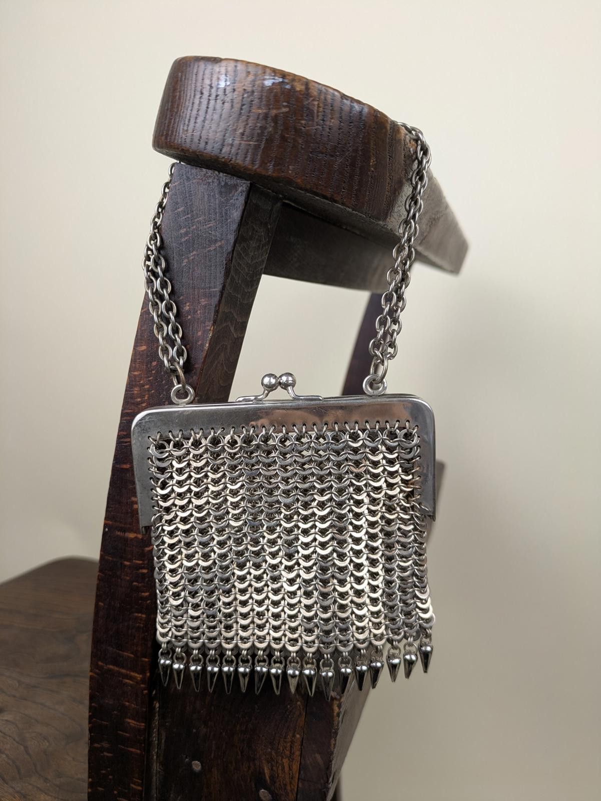 Other 1920's silver chainmail mesh bag Size ONE SIZE - 2 Thumbnail