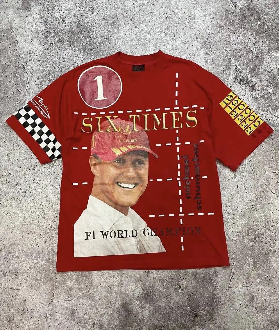 Formula 1 Vintage Red T-Shirt Tee Michael Schumacher F1 Champion Size US L / EU 52-54 / 3 - 1 Thumbnail