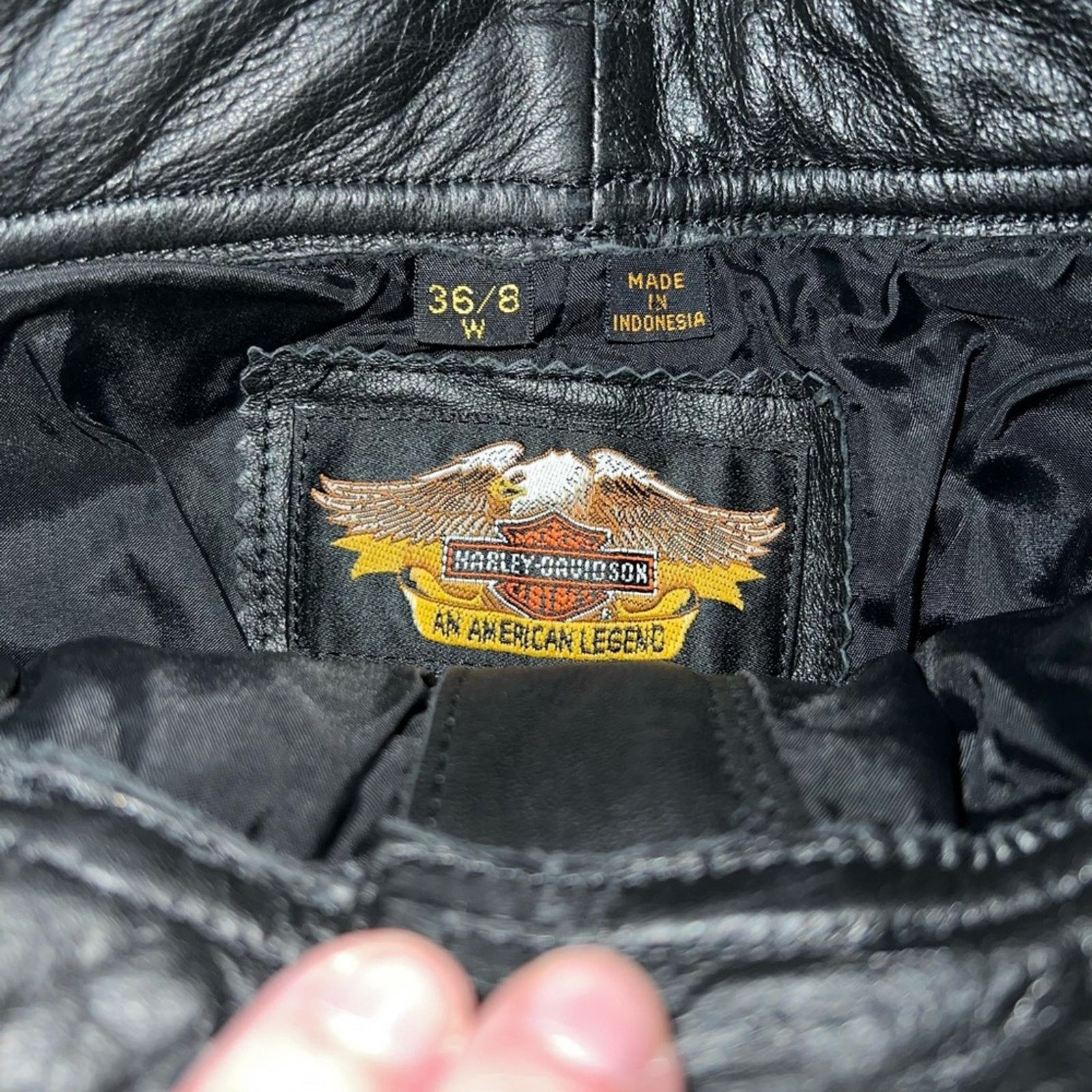 Other Super Cool Harley Davidson Studded Leather Motorcycle Pants! Size 30" / US 8 / IT 44 - 6 Thumbnail