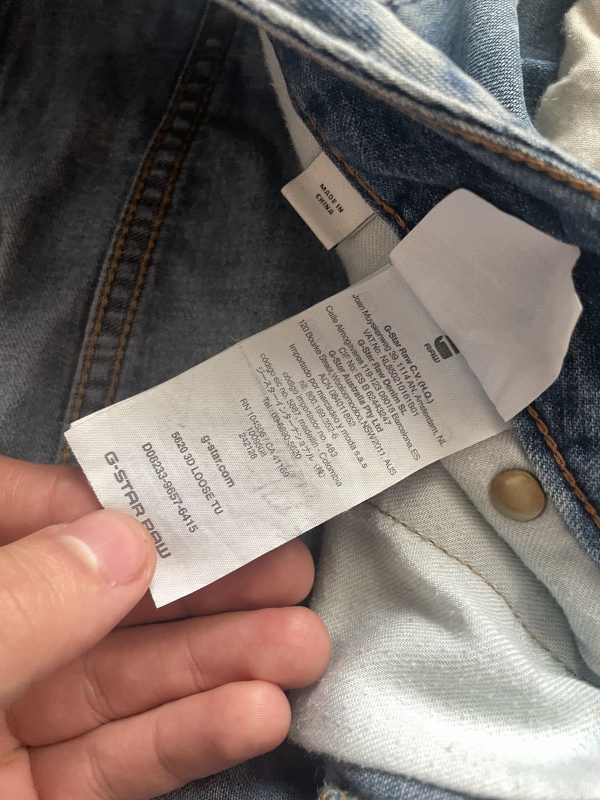 G-Star × Japanese Brand × Vintage Vintage G Star raw jeans double knee rare ultra baggy jeans Size US 36 / EU 52 - 8 Thumbnail