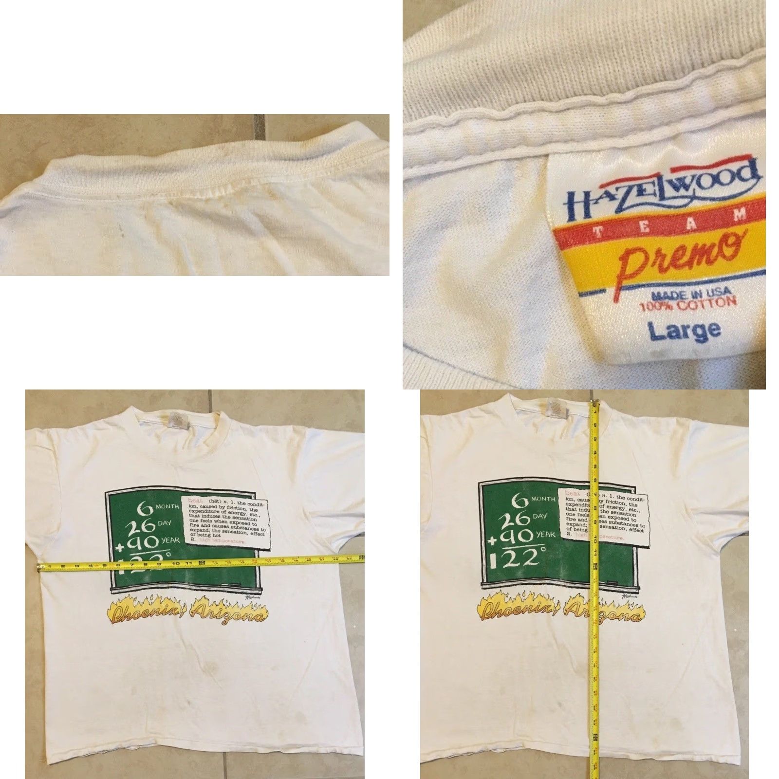 Vintage VINTAGE Single Stitch Shirt Mens S White 90s Phoenix Arizona Hottest Day Faded Distress Boxy Funny Grunge 80s Size US S / EU 44-46 / 1 - 11 Thumbnail