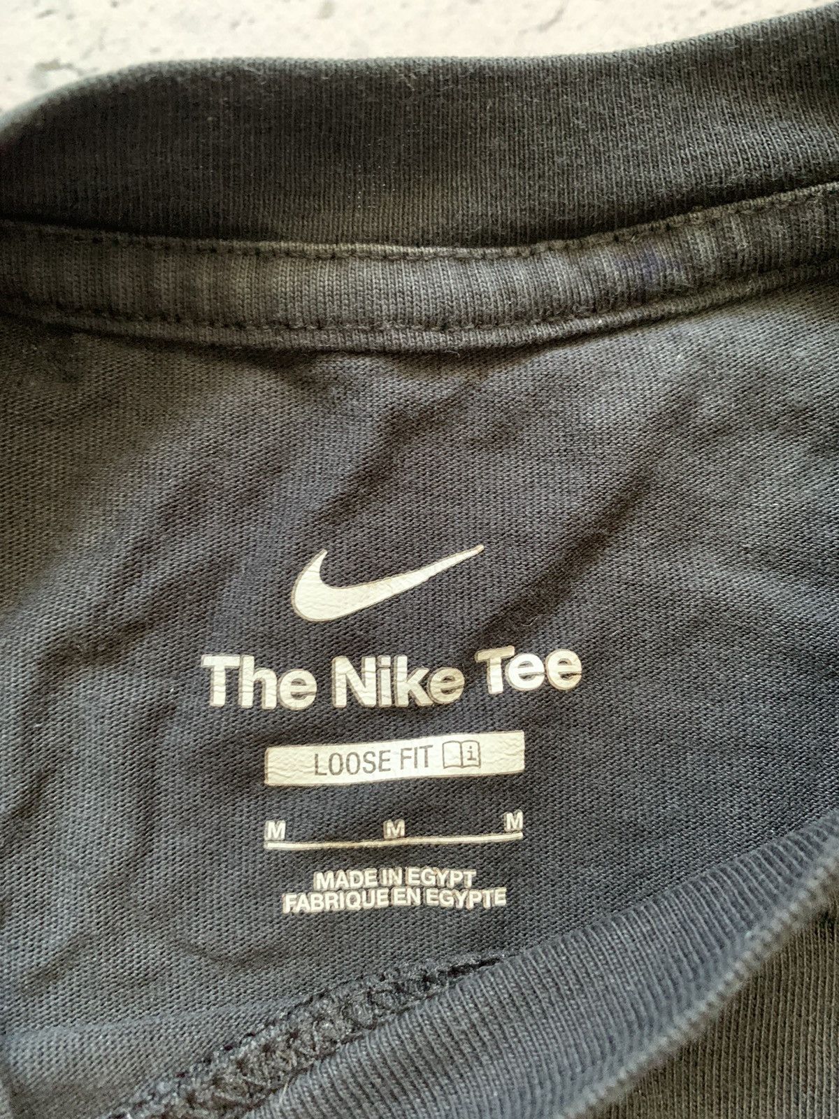 Nike Vintage Nike Swoosh Drill T-shirt Embroidered Logo Black Y2K Size US M / EU 48-50 / 2 - 5 Thumbnail