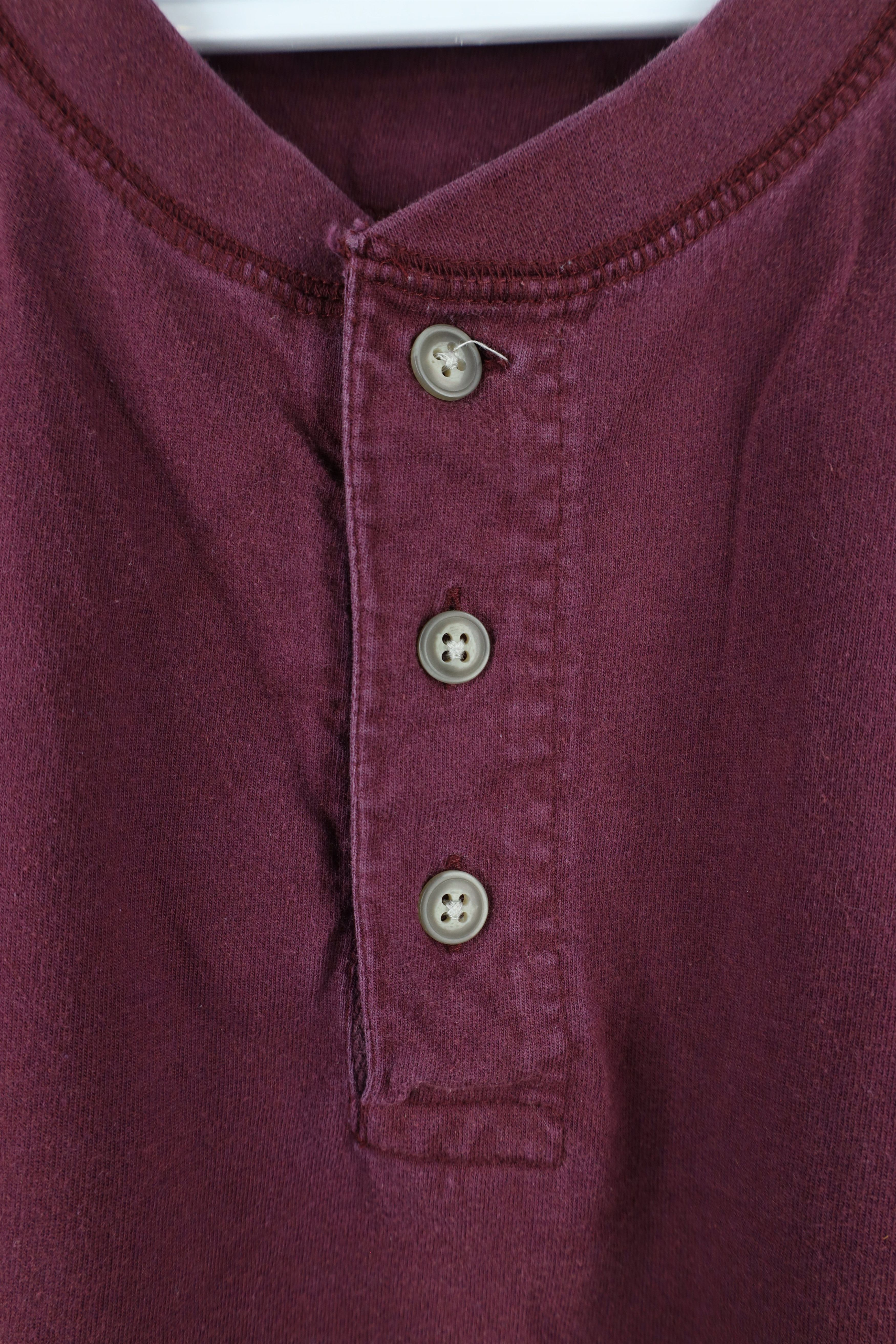 Vintage Vintage 90s Streetwear Long Sleeve Henley T-Shirt Purple Size US XL / EU 56 / 4 - 4 Thumbnail