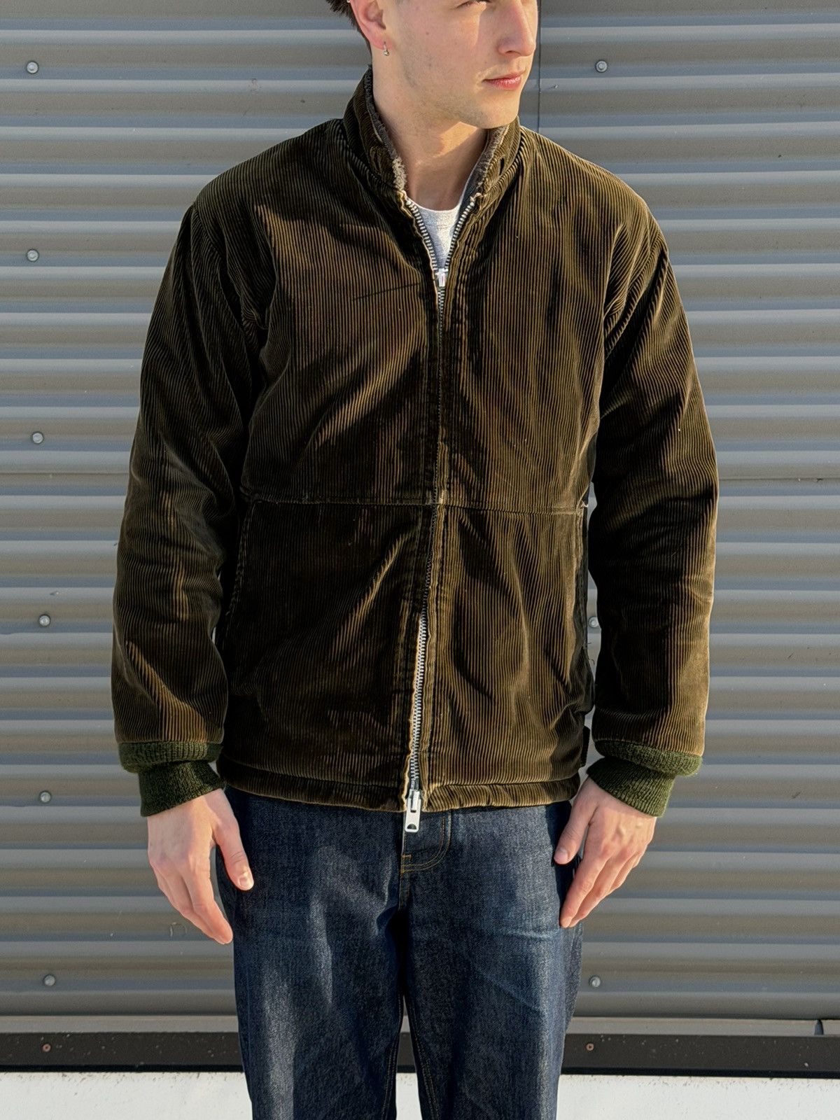 Vintage 70/80s fur lined corduroy talon zip jacket made in USA Size US M / EU 48-50 / 2 - 1 Thumbnail
