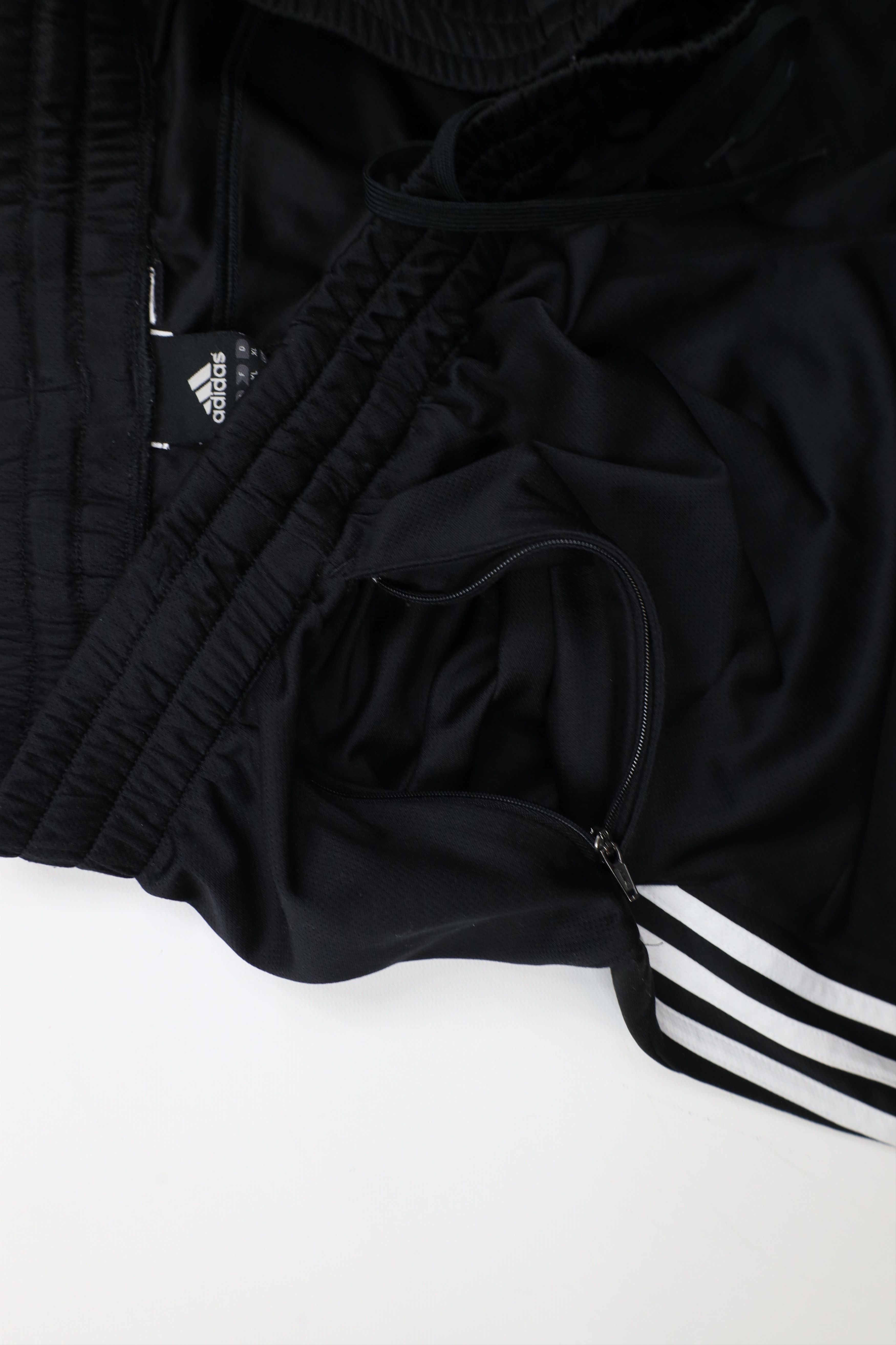 Adidas × Vintage Vintage Y2K Adidas Spell Out Striped Wide Leg Pants Black Size US 38 / EU 54 - 10 Thumbnail