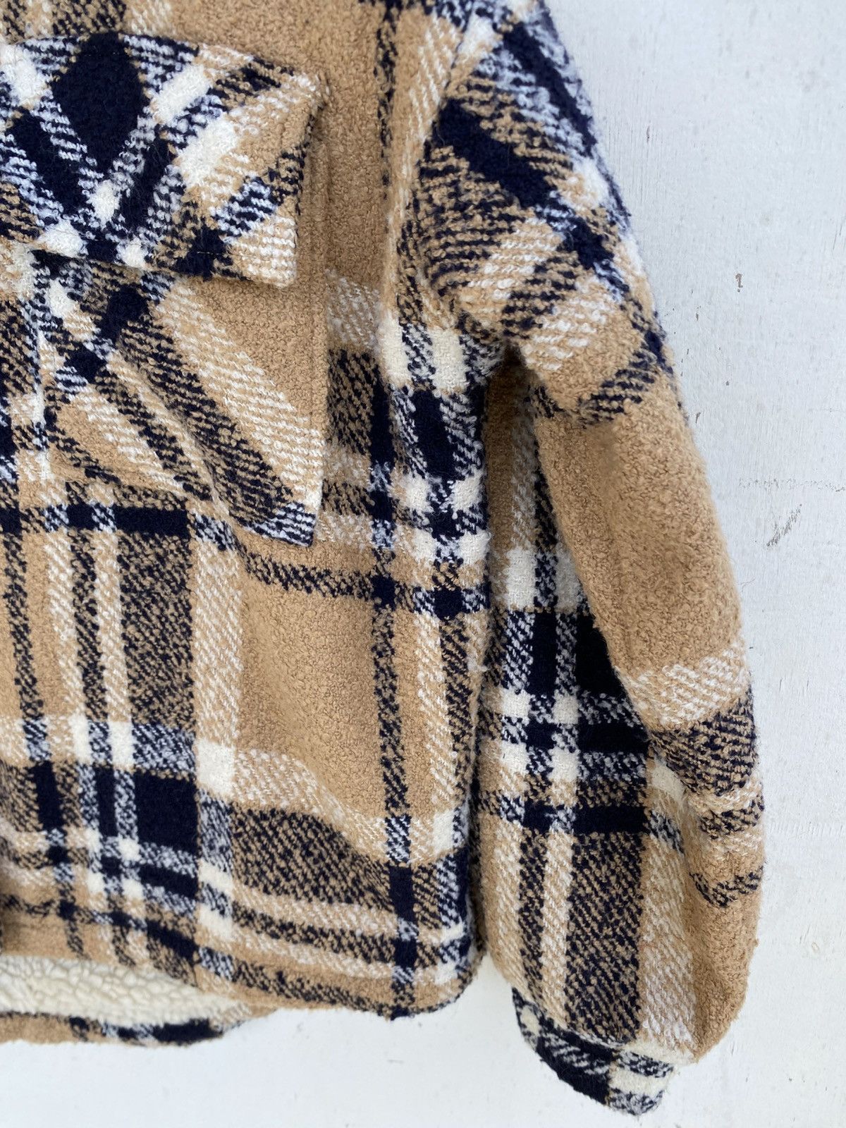 Japanese Brand Checked Jacket With Sherpa Lining Heavy Coats Size US M / EU 48-50 / 2 - 7 Thumbnail
