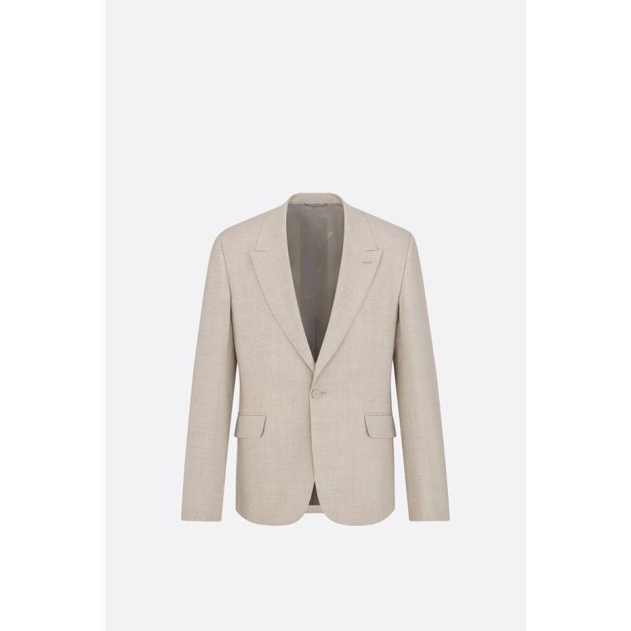 Dior DIOR Rounded Closure Beige Wool Linen Jacket New & Authentic Size US L / EU 52-54 / 3 - 1 Preview