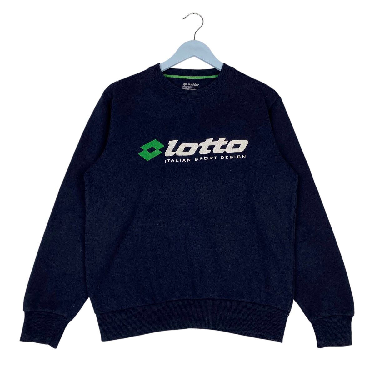 Lotto Sport × Vintage Vintage Lotto Printed Crewneck Sweatshirt Navy Blue Size US M / EU 48-50 / 2 - 2 Thumbnail