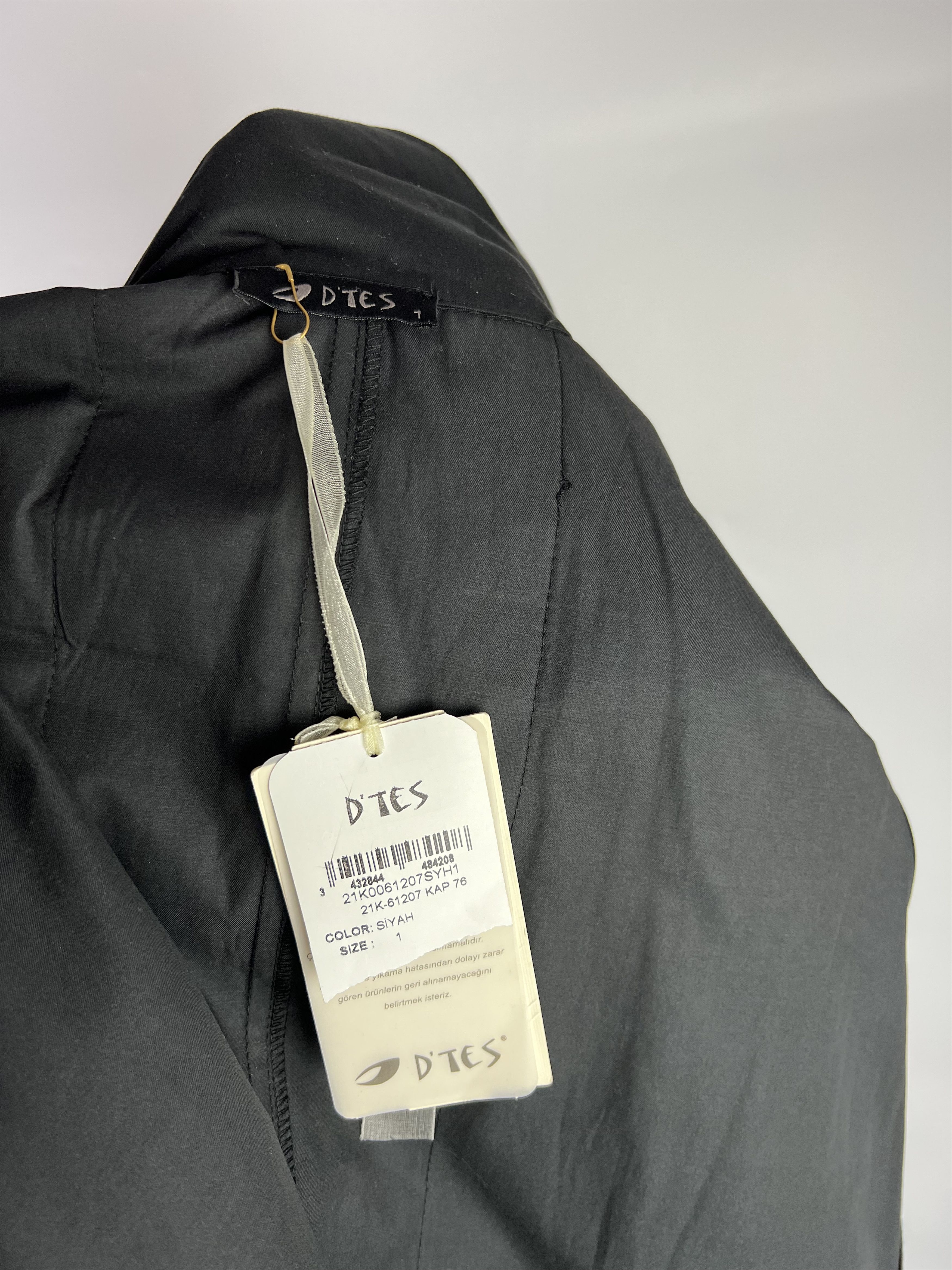 Designer D'Tes Black Cotton Coat Size 1 Size S / US 4 / IT 40 - 9 Thumbnail