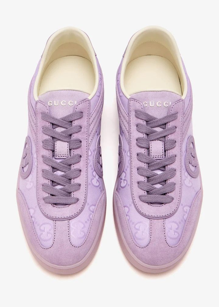 Gucci o1loc1c0326 812656 Women's G75 Sneakers in Purple Size US 6.5 / IT 36.5 - 5 Thumbnail