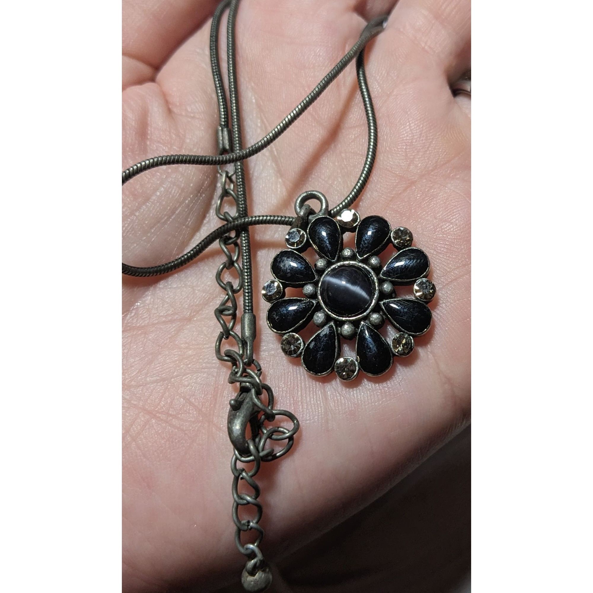 Other Gothic Floral Cateye Gem Pendant Necklace Size ONE SIZE - 11 Thumbnail