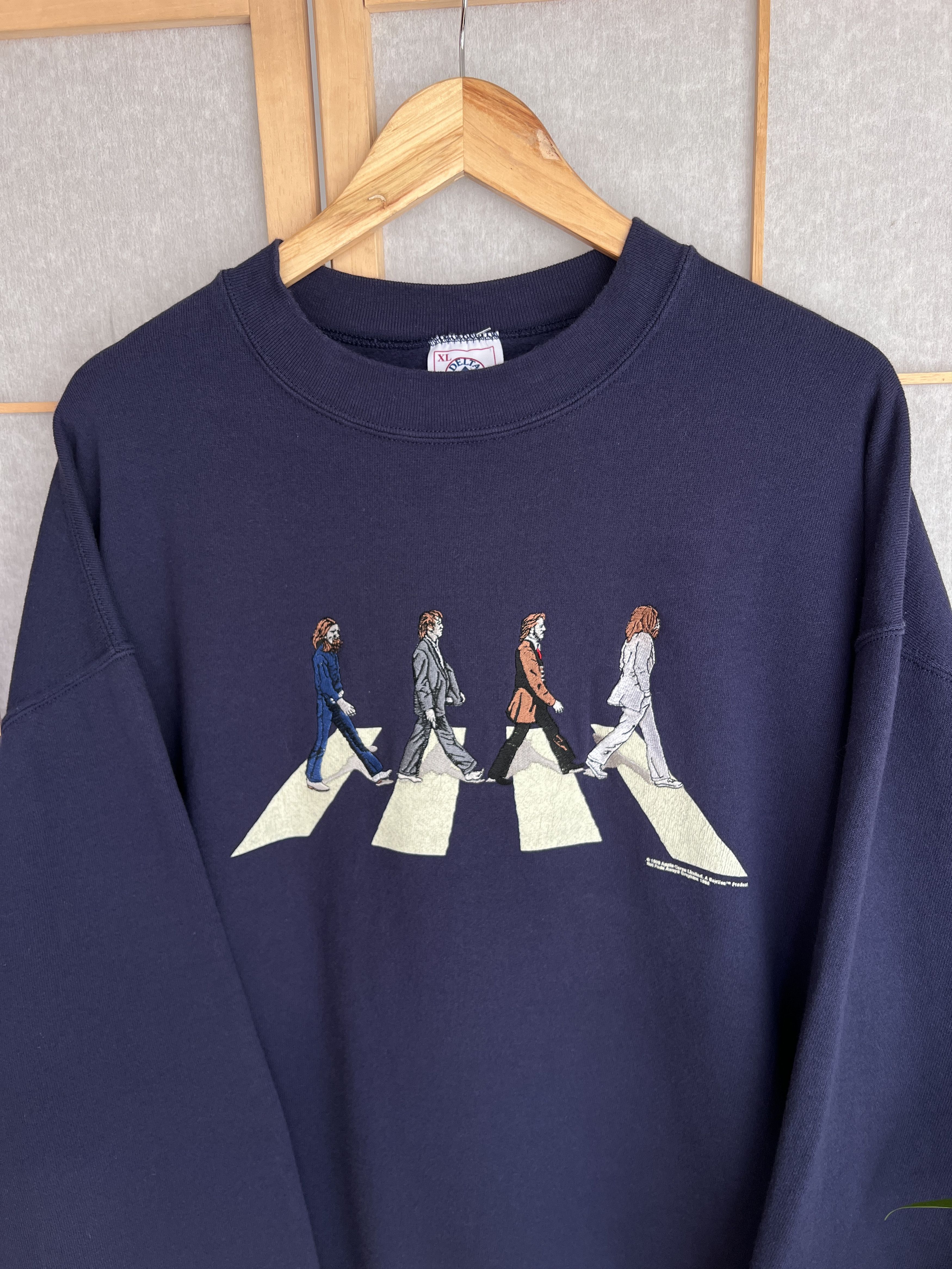 Delta The Beatles vintage 1980s embroidered sweatshirt Abbey Road Size US XL / EU 56 / 4 - 14 Thumbnail
