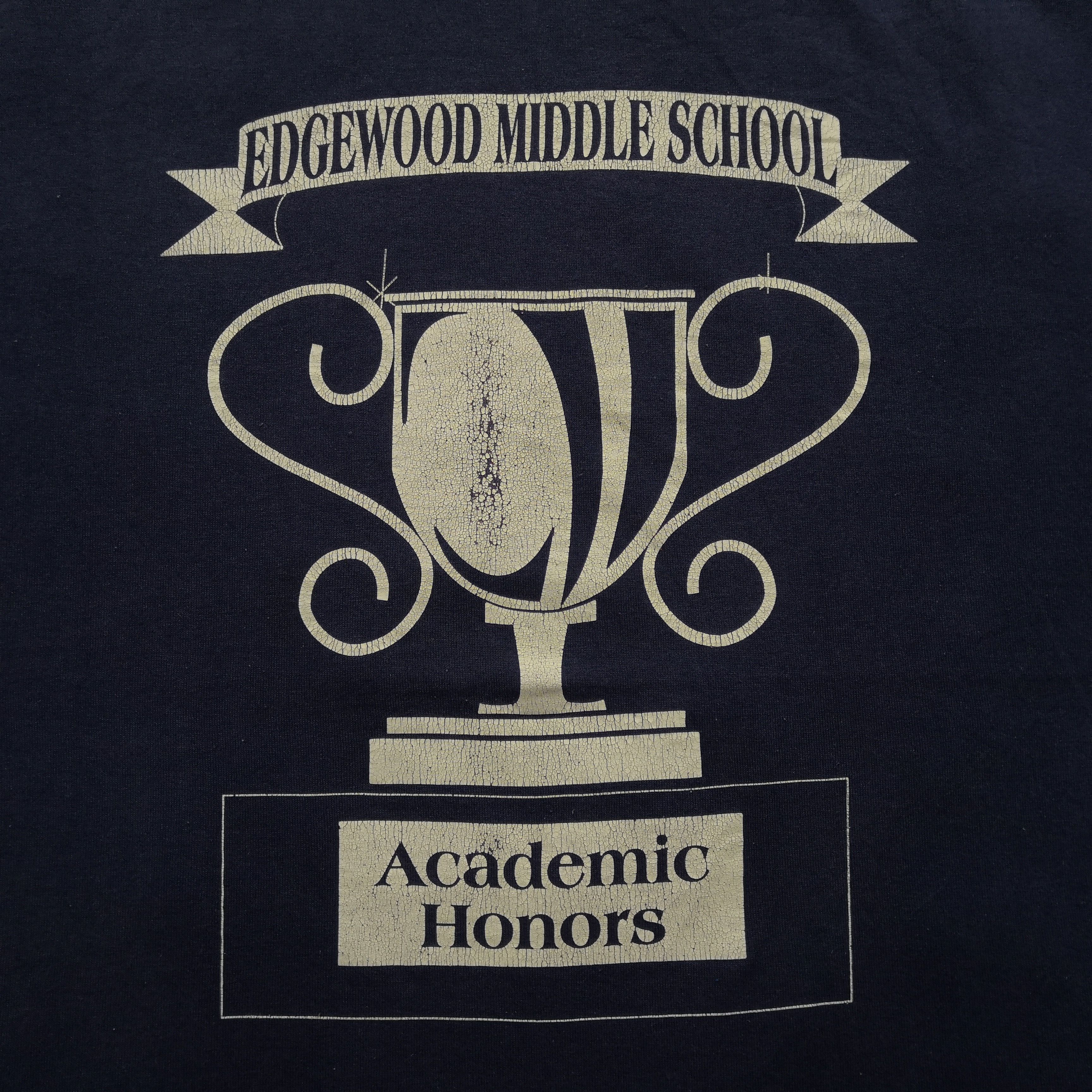 Vintage Vintage 90s Edgewood Middle School T-Shirt Crewneck Tees Size US M / EU 48-50 / 2 - 4 Thumbnail