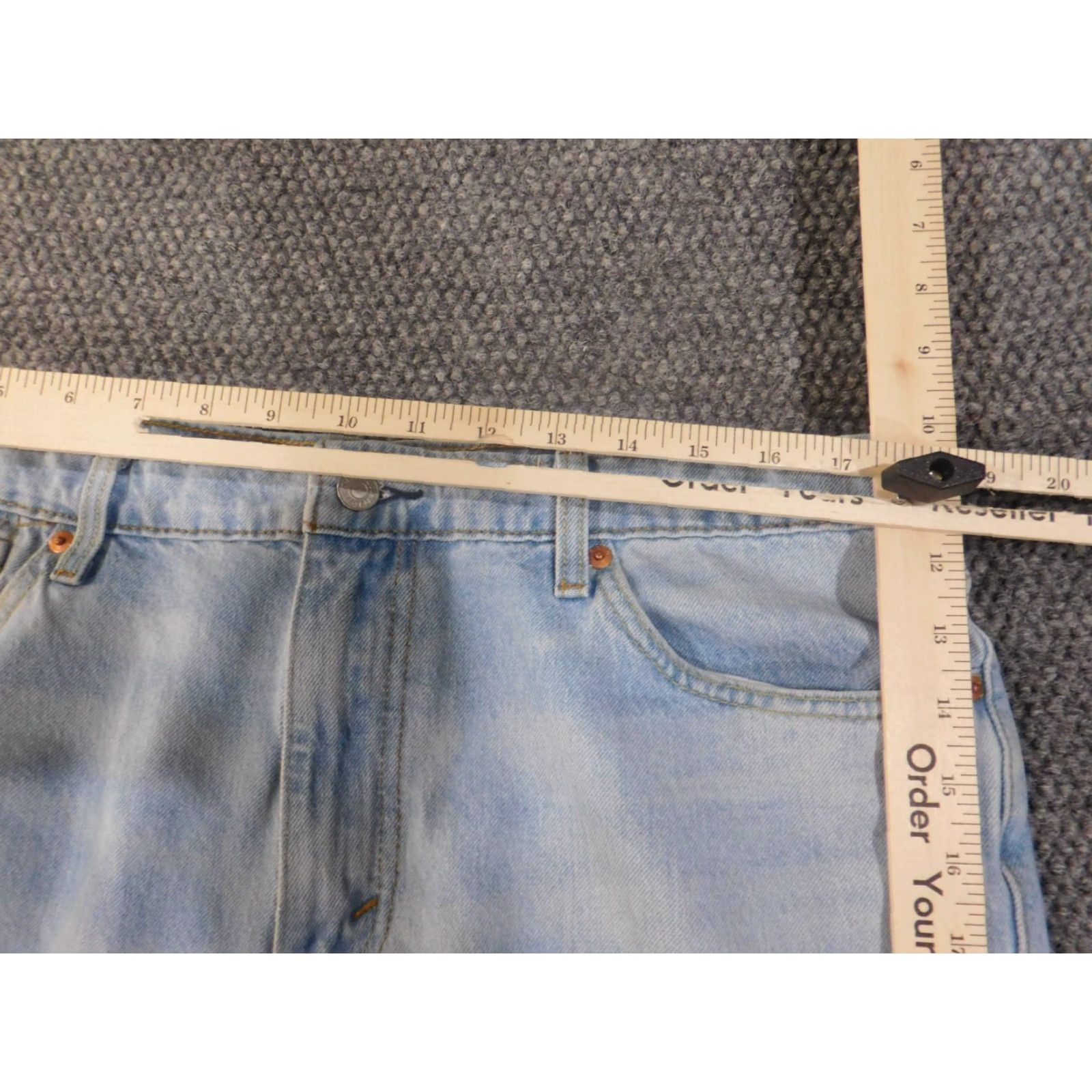 Levi's Levi's 511 Jeans Mens 38x30 Blue Light Wash Distressed Retro Classic Denim Straight 511 Model Vintage No Mens Regular 28in Inseam (Levi's 500 Series) Size US 38 / EU 54 - 5 Thumbnail