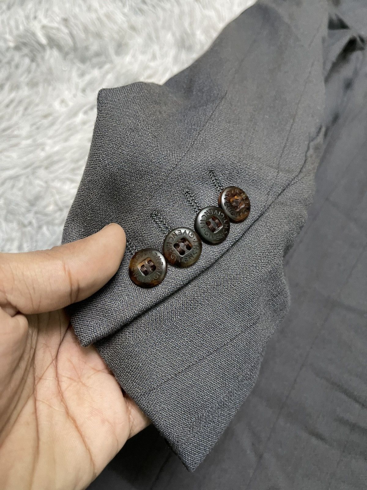 Givenchy × Vintage 90s GIVENCHY BLAZZER STRIPES 100% CASHMERE RARE Size 48S - 15 Thumbnail