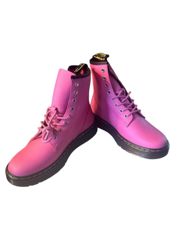 Dr. Martens NWOT Dr. Martens Zavala Pepto Bismol Pink Combat Boot Size 7 Size US 7 / IT 37 - 2 Thumbnail