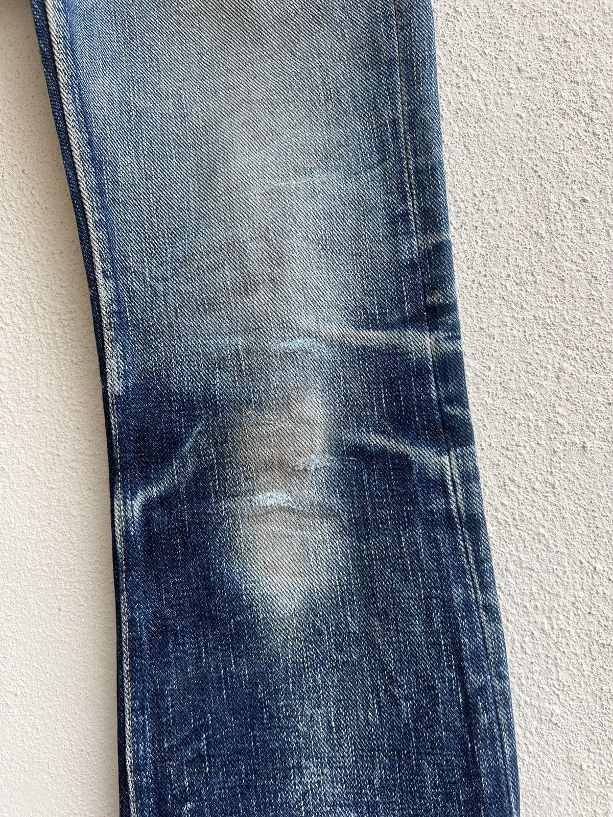 Freewheelers Trashed West Ride Japan Thick Denim Bootcut Jeans Size US 28 / EU 44 - 11 Thumbnail
