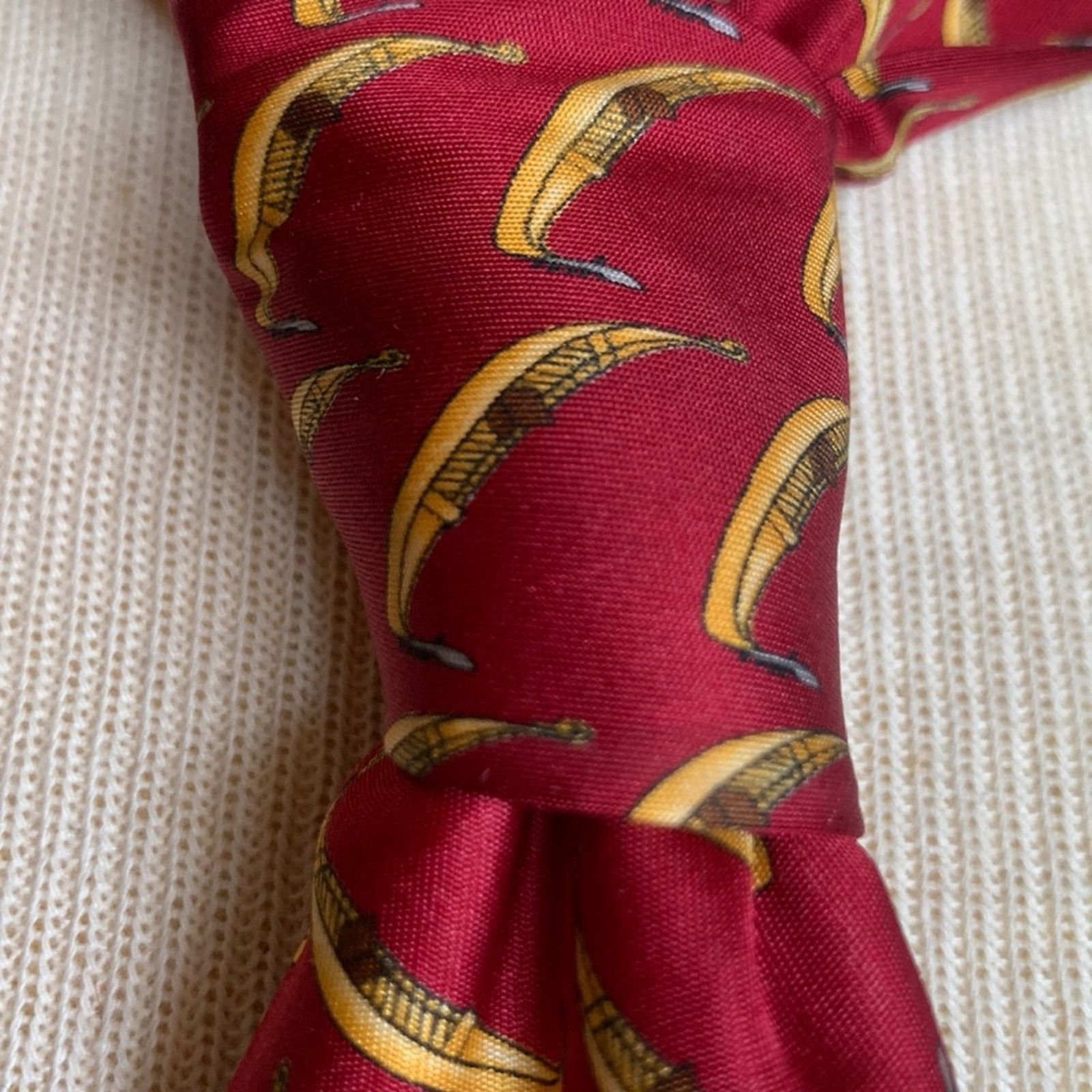 Vintage Venice Fabris Venezia gondola print 100% silk twill necktie Size ONE SIZE - 1 Thumbnail
