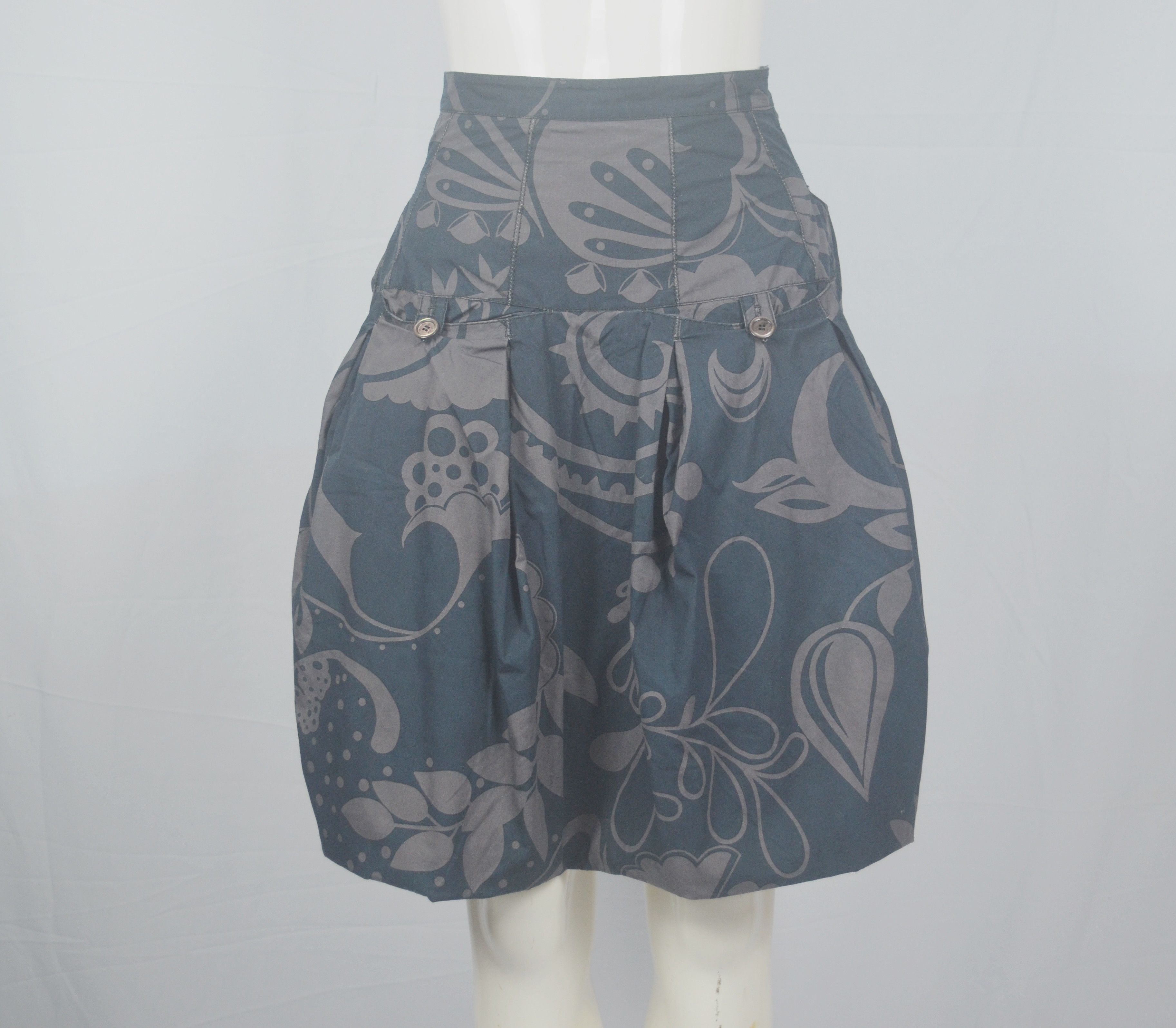 image of Louis Vuitton Floral Skirt Cotton Made In France, Women's (Size 22)