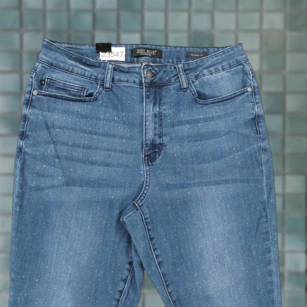 Judy Blue Jeans Womens 16W Stretch Relaxed Fit Mid Rise Light Wash Fade Jeans - 5-Pocket Denim Cotton Blend Belt Loops