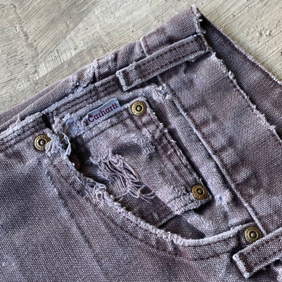 Carhartt × Vintage Carhartt duck canvas pants sun faded Size US 36 / EU 52 - 3 Thumbnail