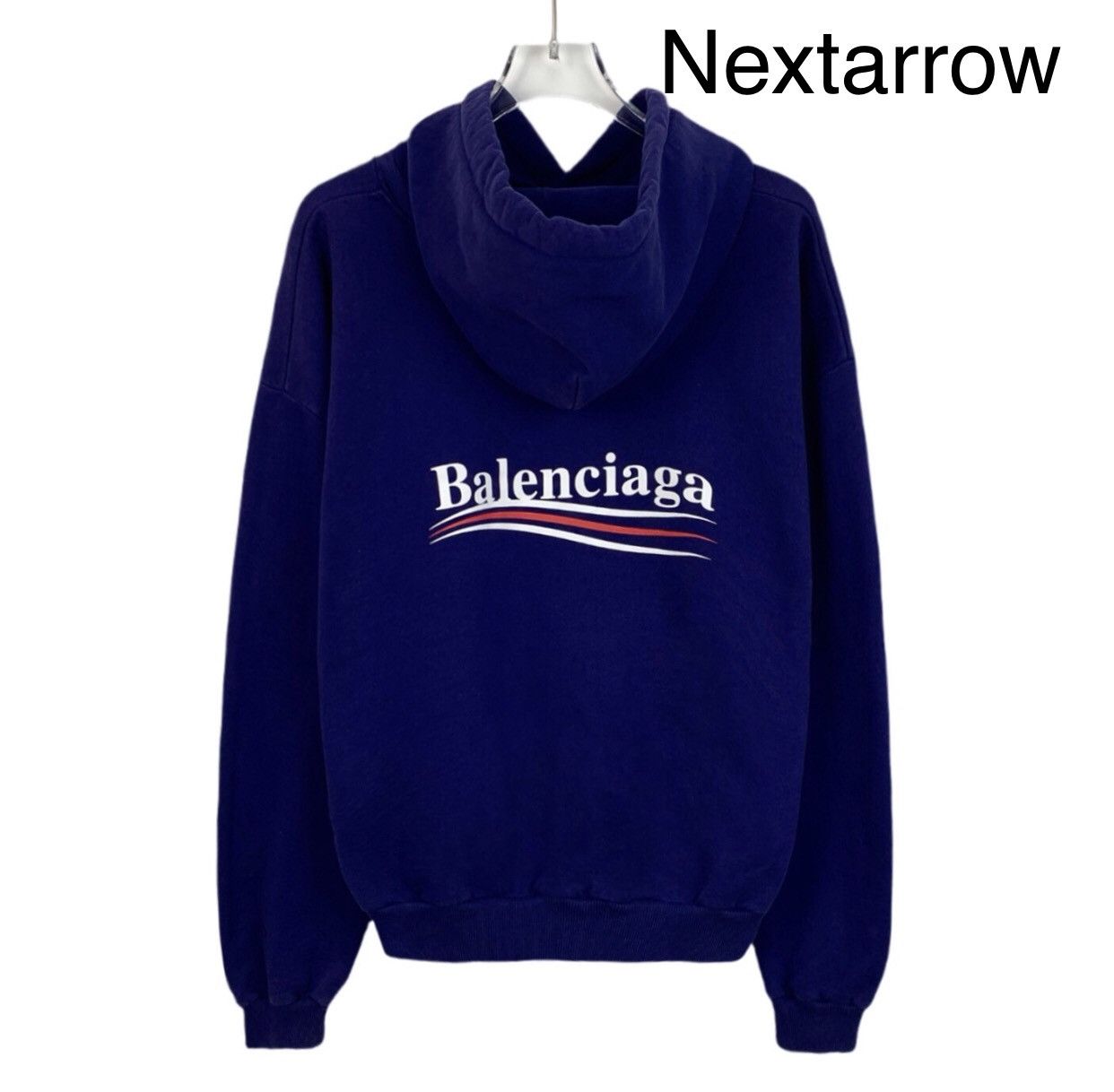 Balenciaga Balenciaga deep blue logo letter drawstring sweatshirt Size US M / EU 48-50 / 2 - 2 Thumbnail
