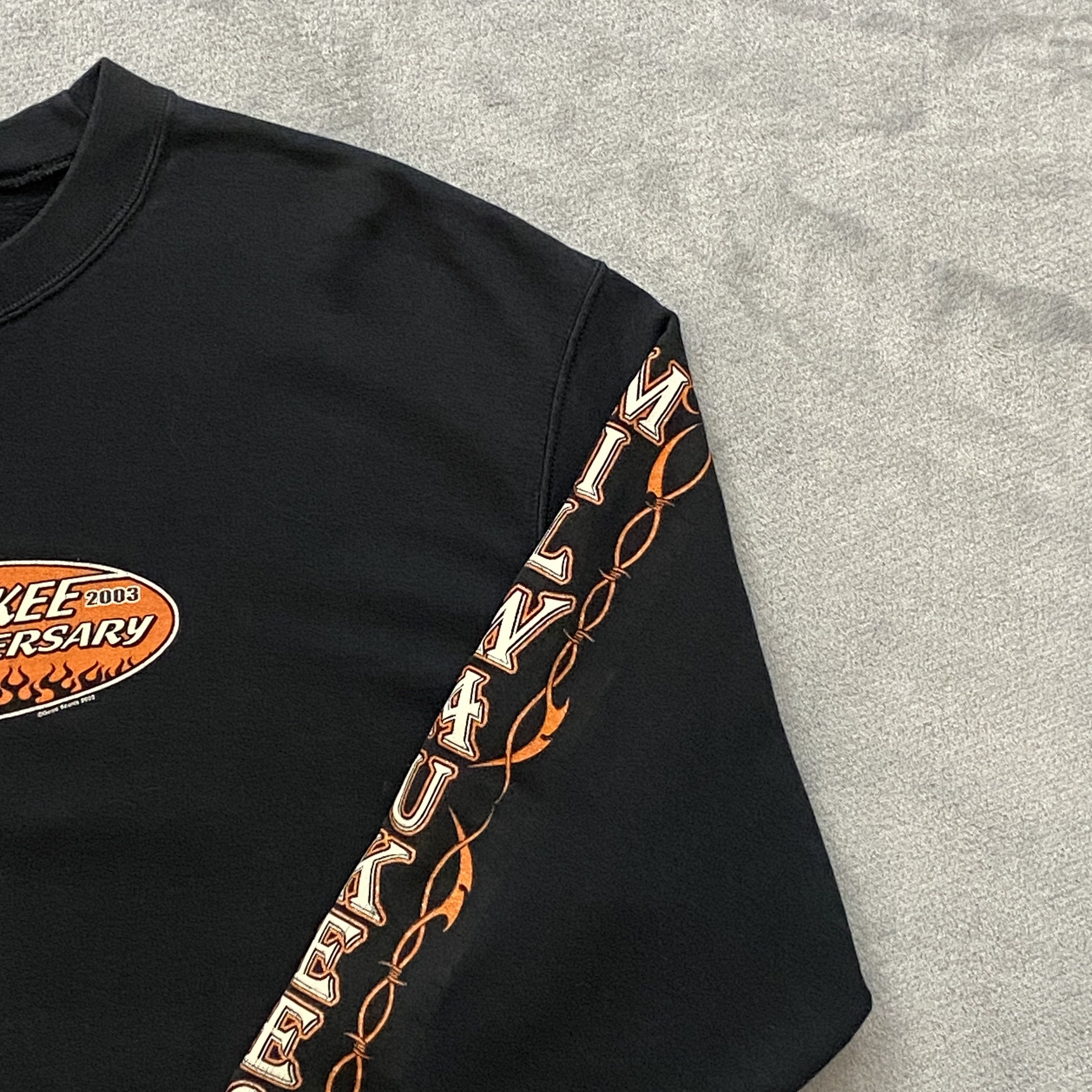 Harley Davidson × Vintage Sweatshirt Men Large MILWAUKEE 100TH ANNIVERSARY Size US L / EU 52-54 / 3 - 7 Thumbnail