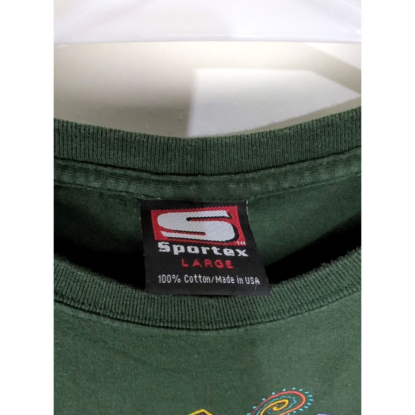 Vintage VINTAGE Arizona T Shirt Sportex Shirt Adult Large Green Crew Neck Short Sleeve Art USA Music 1990s Mens Size US L / EU 52-54 / 3 - 2 Thumbnail
