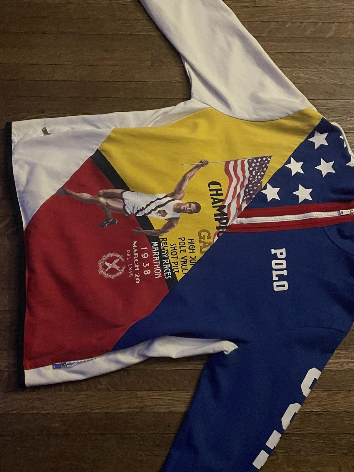 Polo Ralph Lauren × USA Olympics × Vintage Polo Ralph Lauren Track & Field USA Jacket Rare 1938 Graphic Size US L / EU 52-54 / 3 - 2 Thumbnail