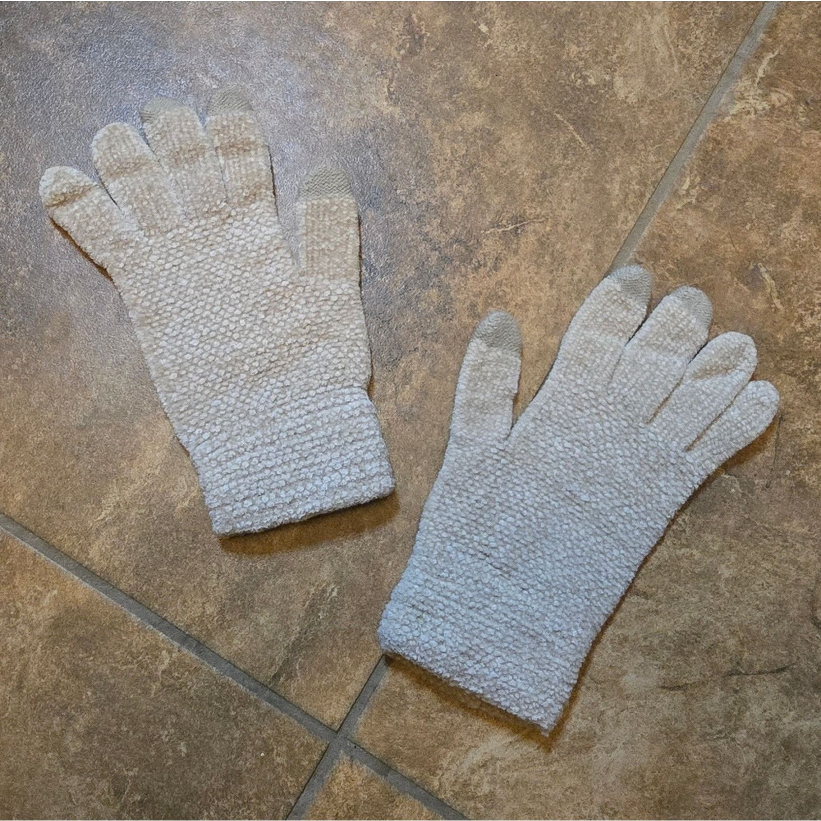 Other Natural | FURTALK | Winter Knit Glove Size ONE SIZE - 1 Thumbnail