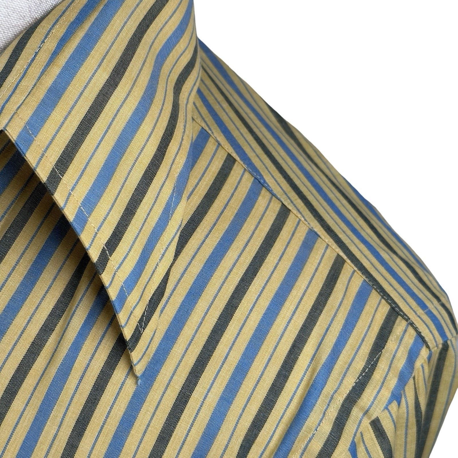 Other VTG Jack Parrish Shirt Men 15.5 Yellow Stripe Pointed Dagger Size US M / EU 48-50 / 2 - 3 Thumbnail