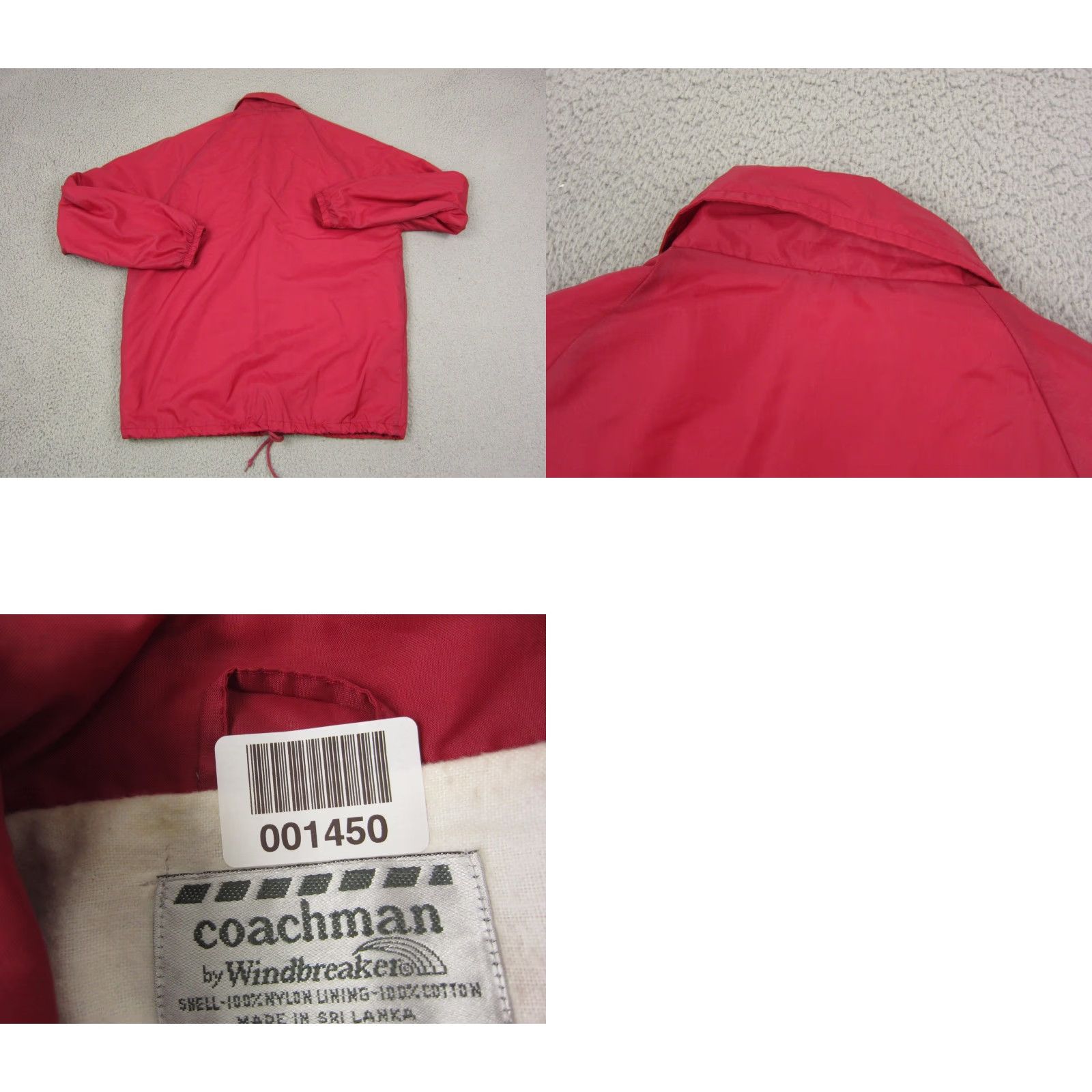 Coach Vintage Coach Jacket Mens M Pink Fuschia Snap Button Windbreaker 90s Coachman Short Nylon Softshell Solid Regular Regular Mens Size US M / EU 48-50 / 2 - 8 Thumbnail