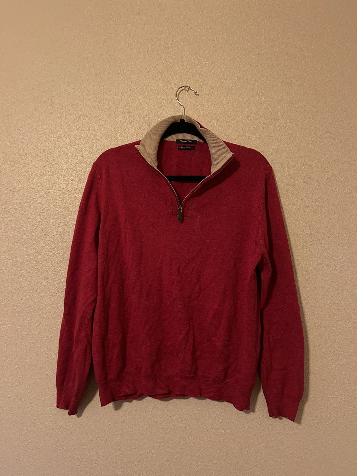 Massimo Dutti × Vintage Mens Quarter-Zip Collared Pullover Size US S / EU 44-46 / 1 - 1 Thumbnail