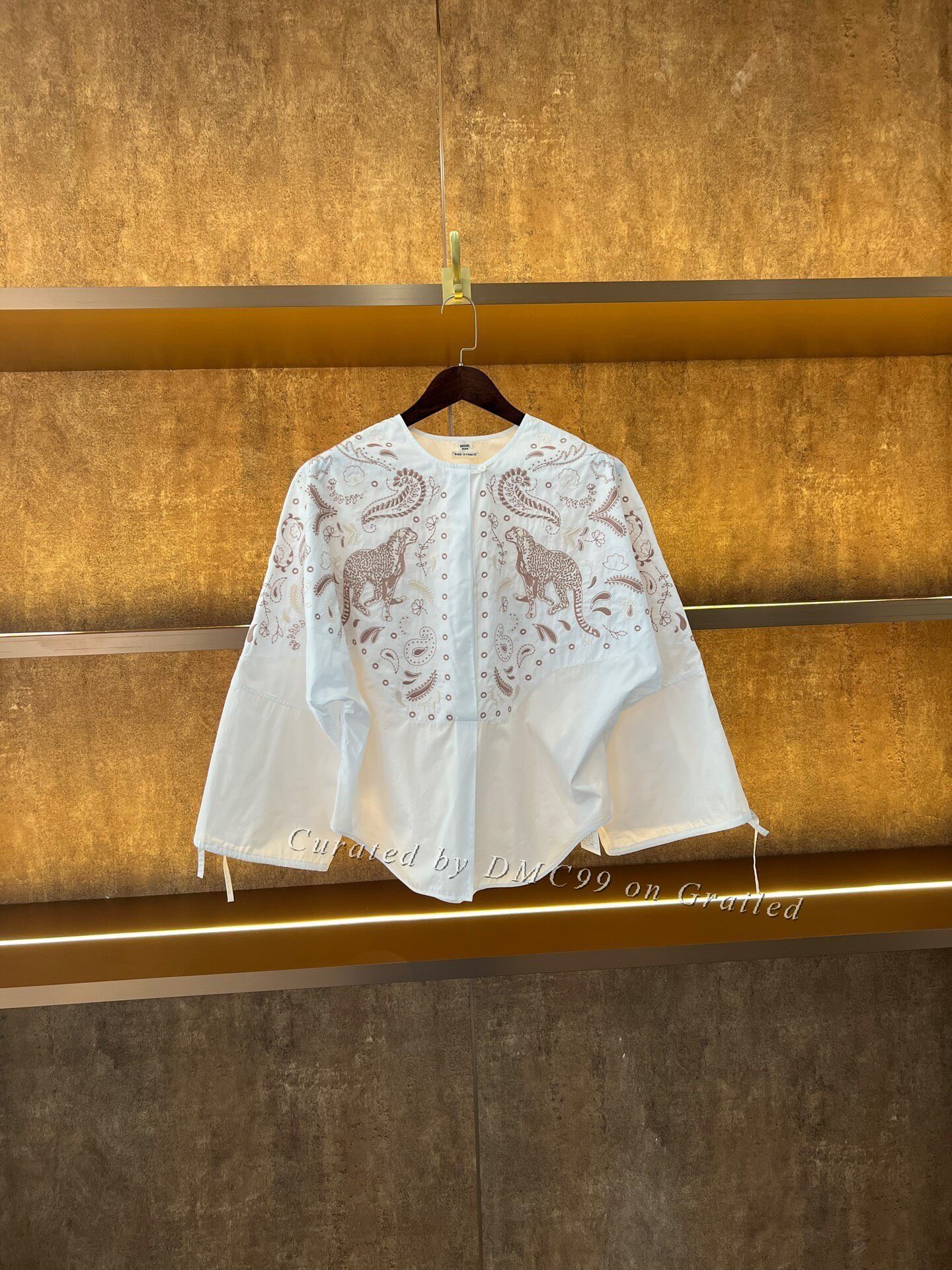 Hermes Hermes Embroidered Shirt Size XXS / US 00 / IT 34 - 1 Thumbnail