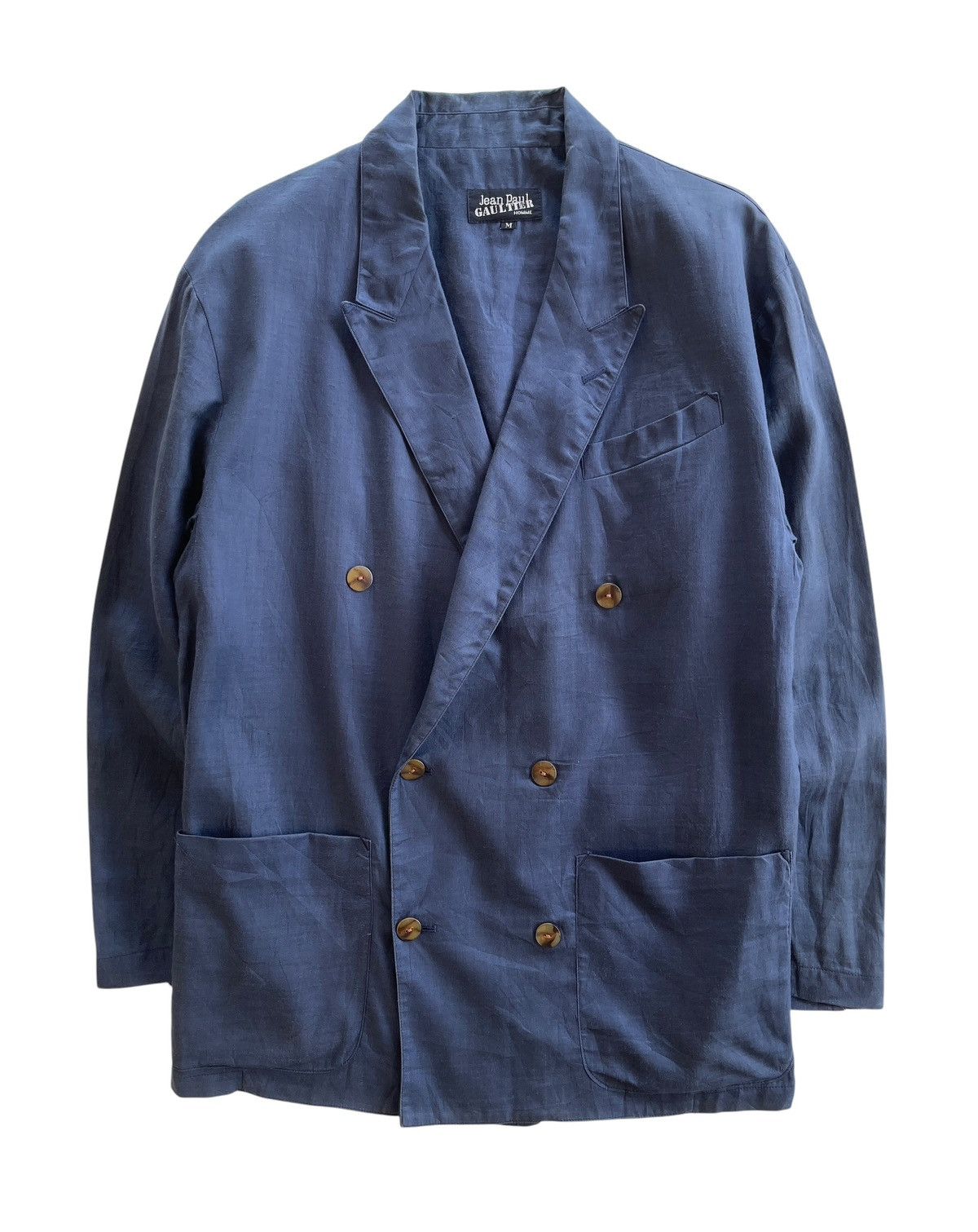Jean Paul Gaultier Jean Paul Gaultier Double Breasted Hemp Coat Size US M / EU 48-50 / 2 - 1 Thumbnail