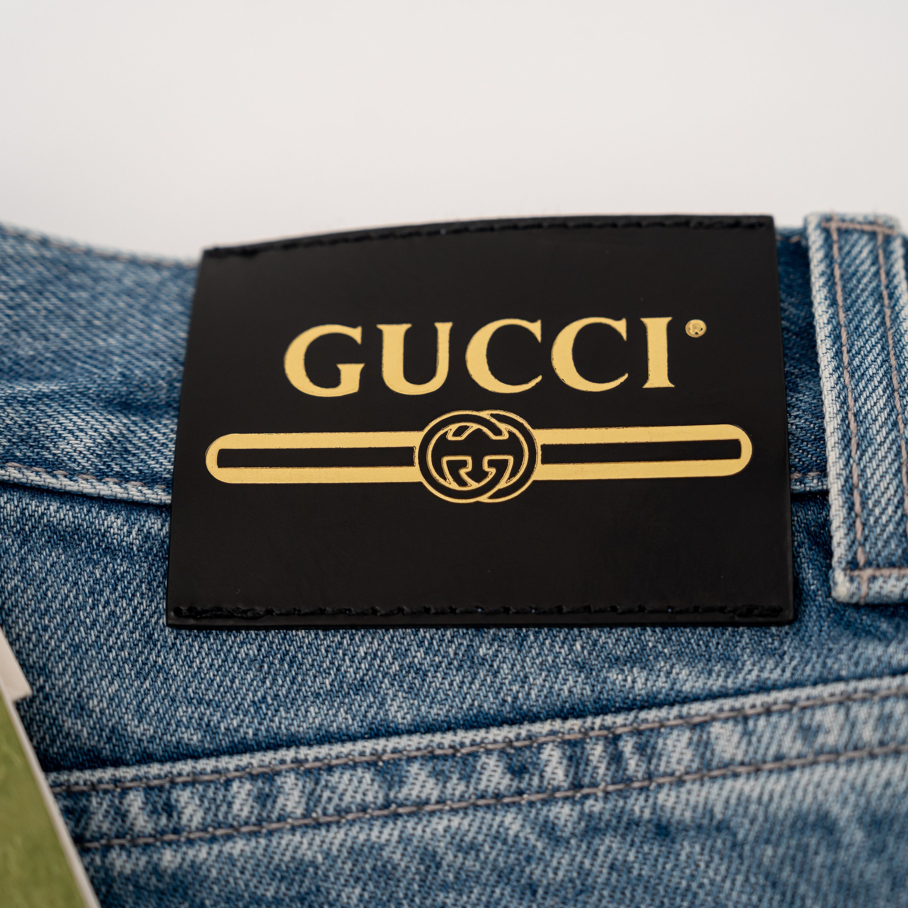 Gucci 32 - Gucci Washed Organic Denim Pant with Koala Patch Jeans Size US 32 / EU 48 - 8 Thumbnail